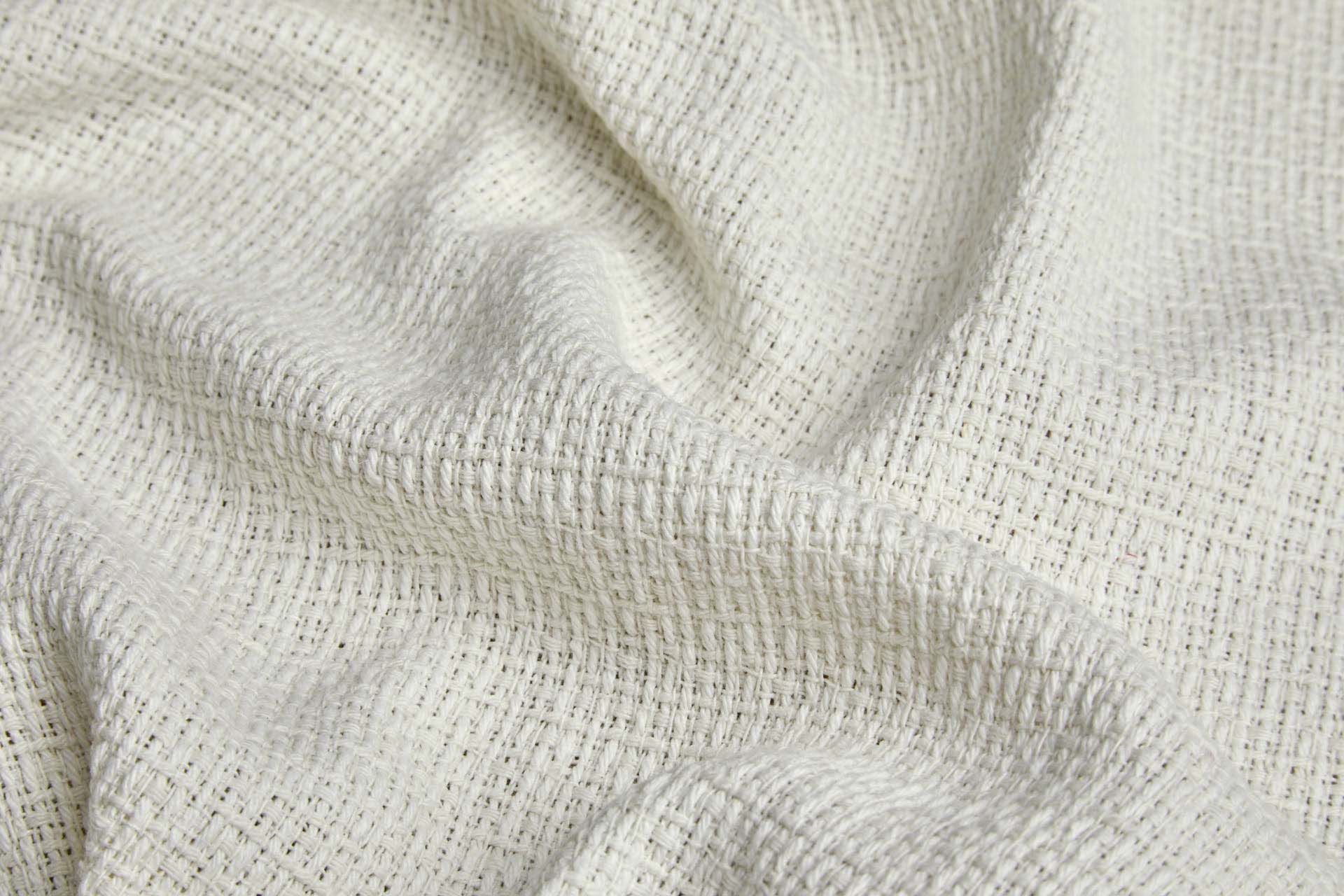 Textured Loose Weave Natural Cotton fabric, image 4 of 8
