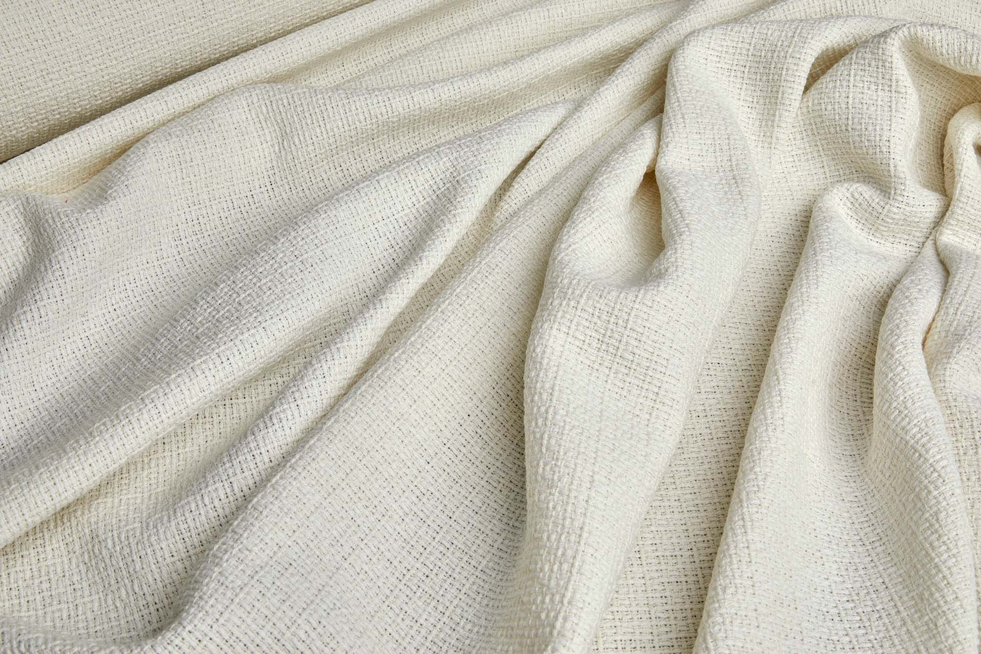 Textured Loose Weave Natural Cotton fabric, image 7 of 8
