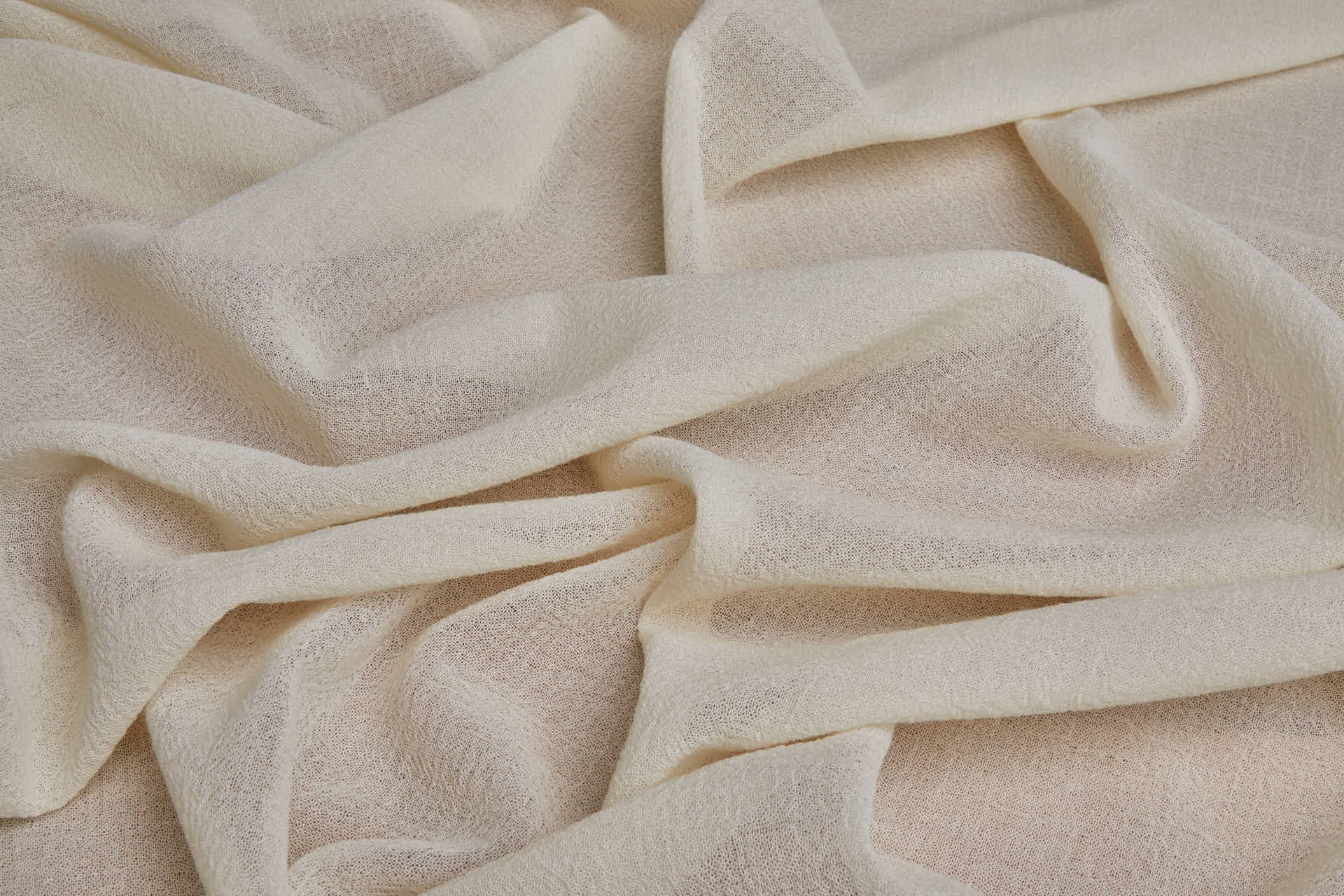 Wool Crepe Muslin - Ivory fabric, image 4 of 6