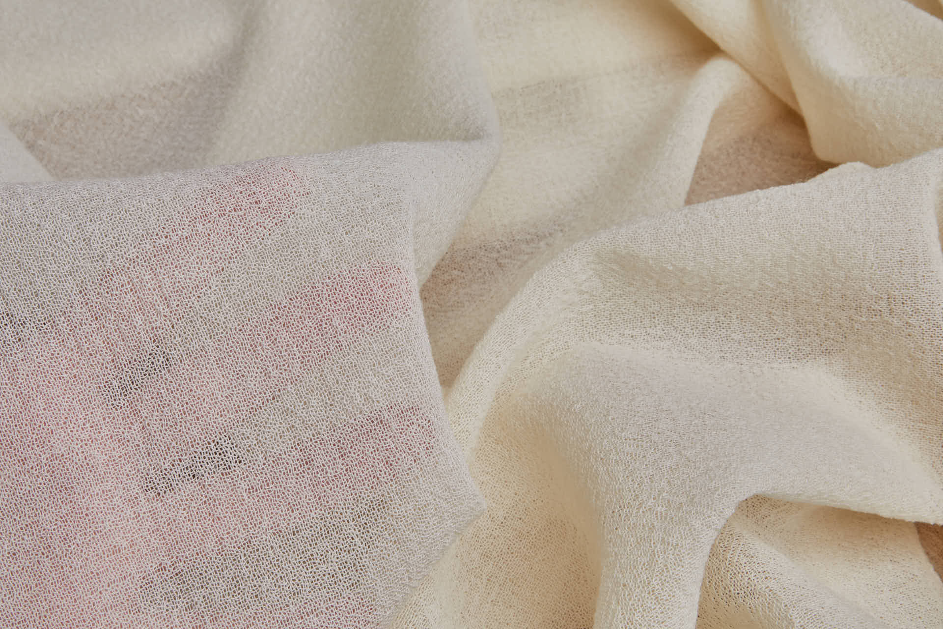 Wool Crepe Muslin - Ivory fabric, image 2 of 6