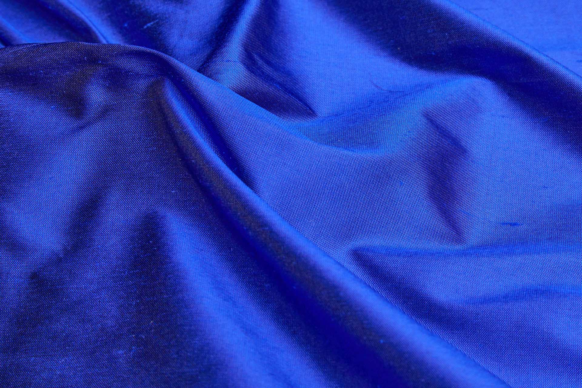 Silk Dupion - Dark Royal Blue fabric, image 2 of 5