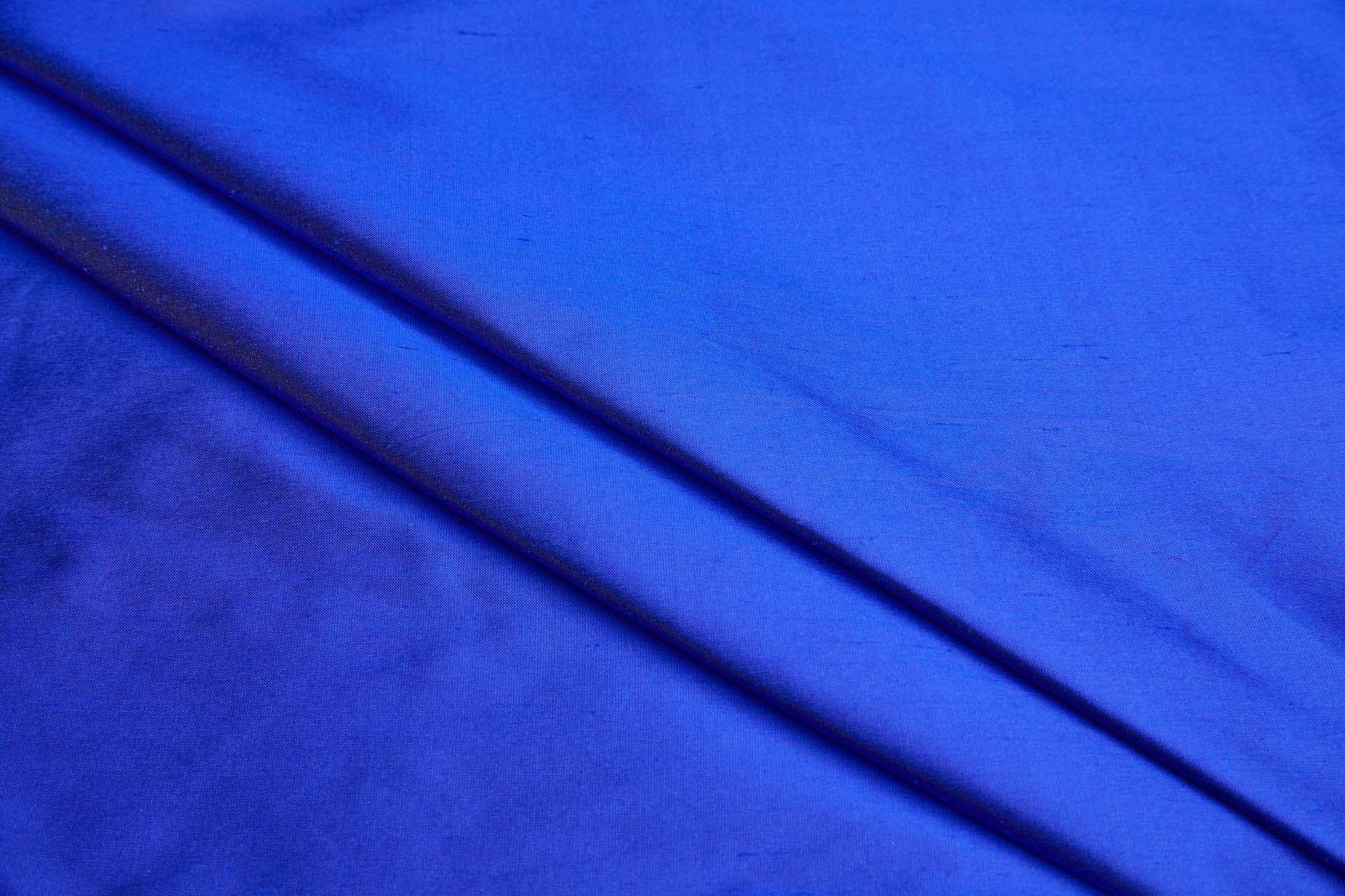 Silk Dupion - Dark Royal Blue fabric, image 3 of 5