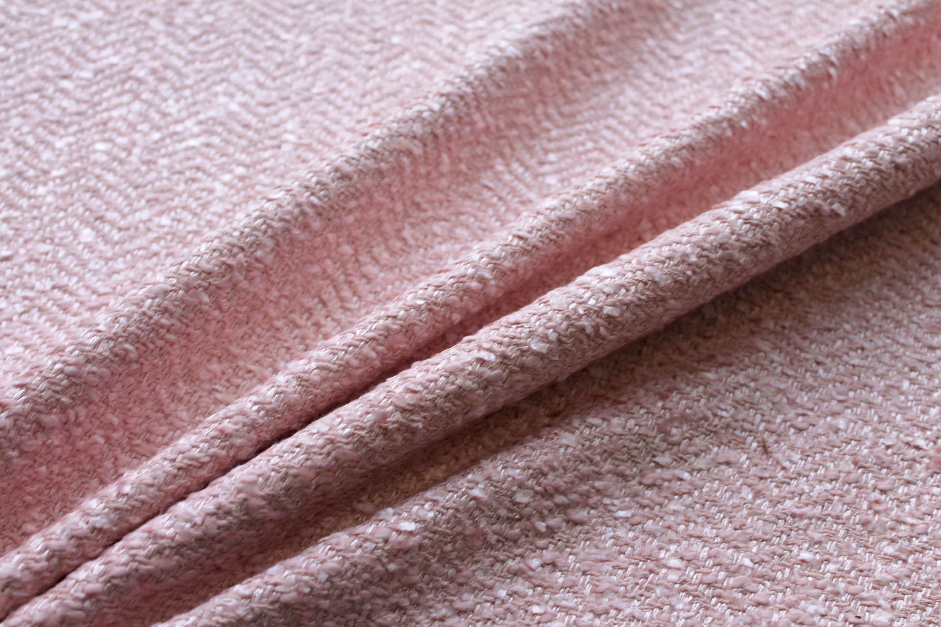Chunky Herringbone Matka - Pink fabric, image 2 of 7