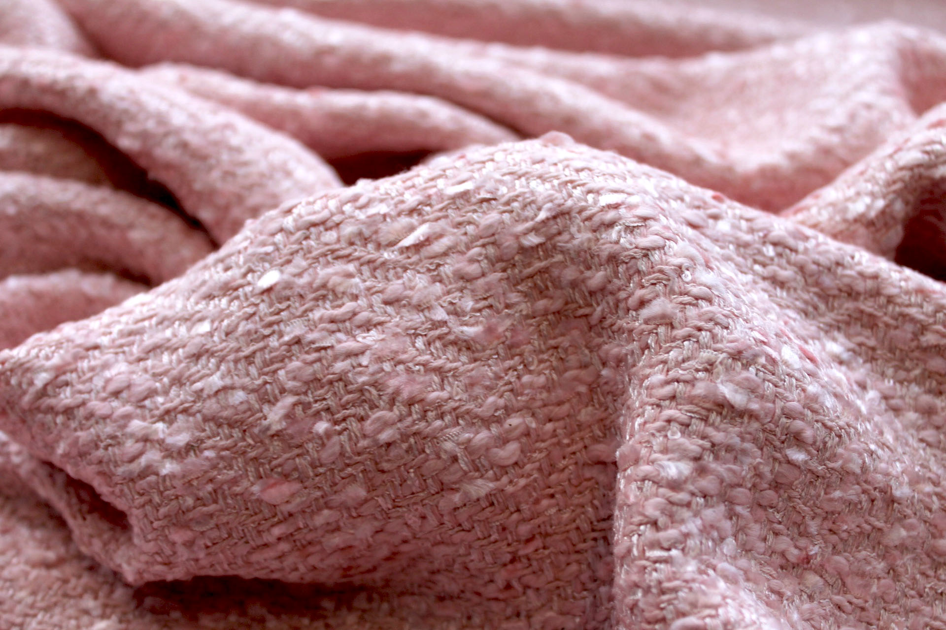 Chunky Herringbone Matka - Pink fabric, image 3 of 7