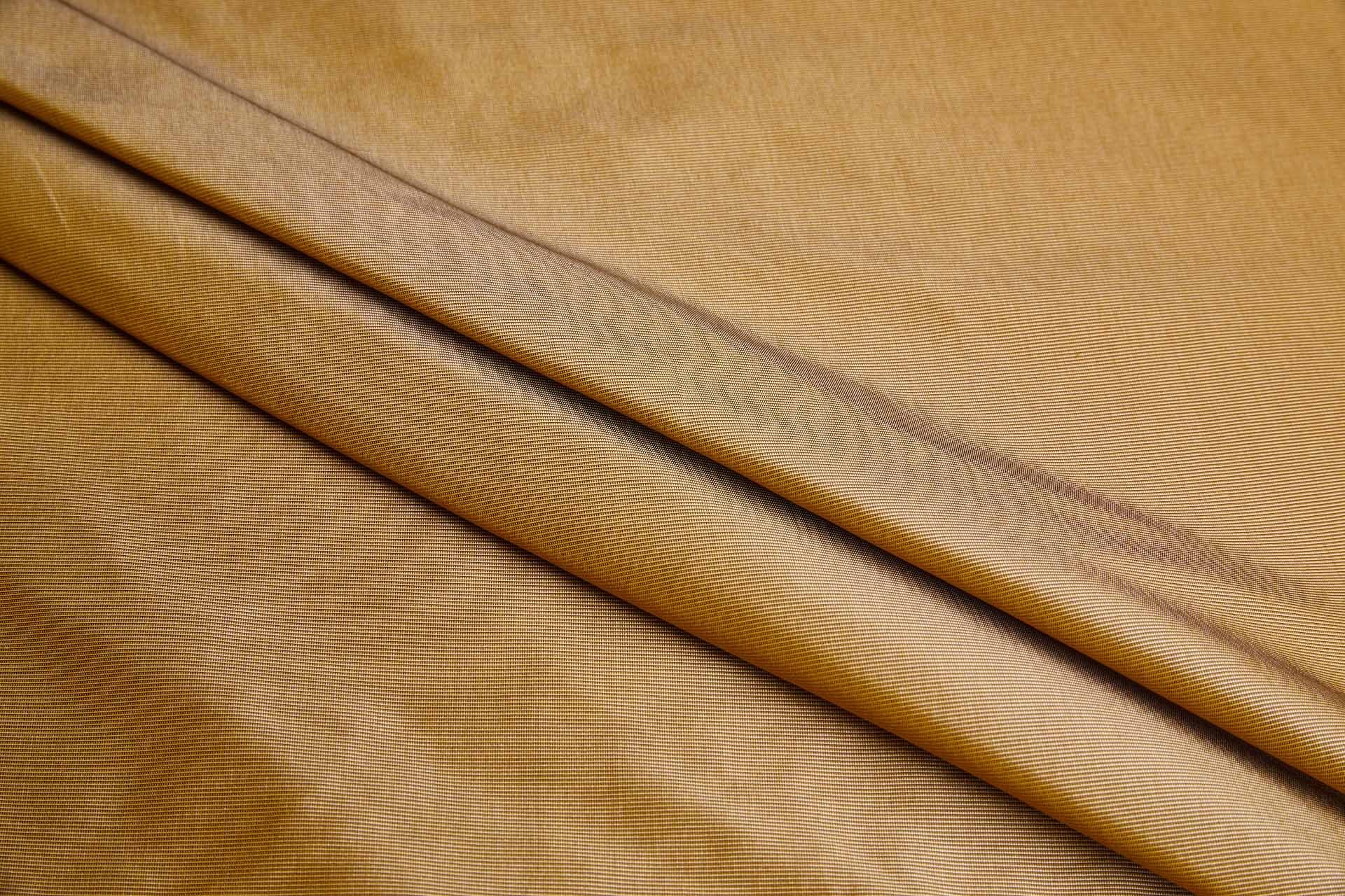 Heavy Weight Silk Taffeta - 3-Tone - Chocolate, Cream and Golden fabric, image 3 of 8
