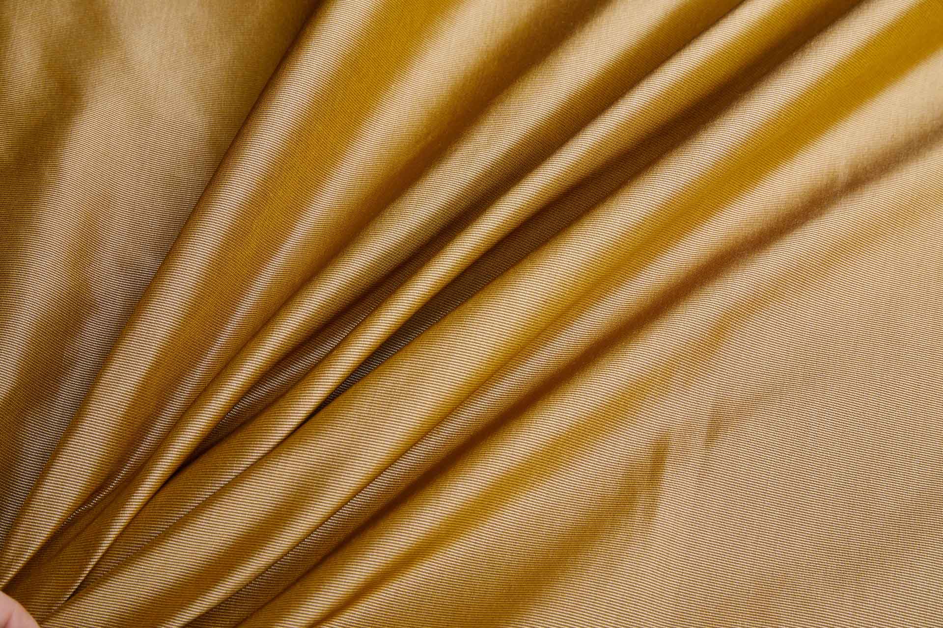 Heavy Weight Silk Taffeta - 3-Tone - Chocolate, Cream and Golden fabric, image 4 of 8