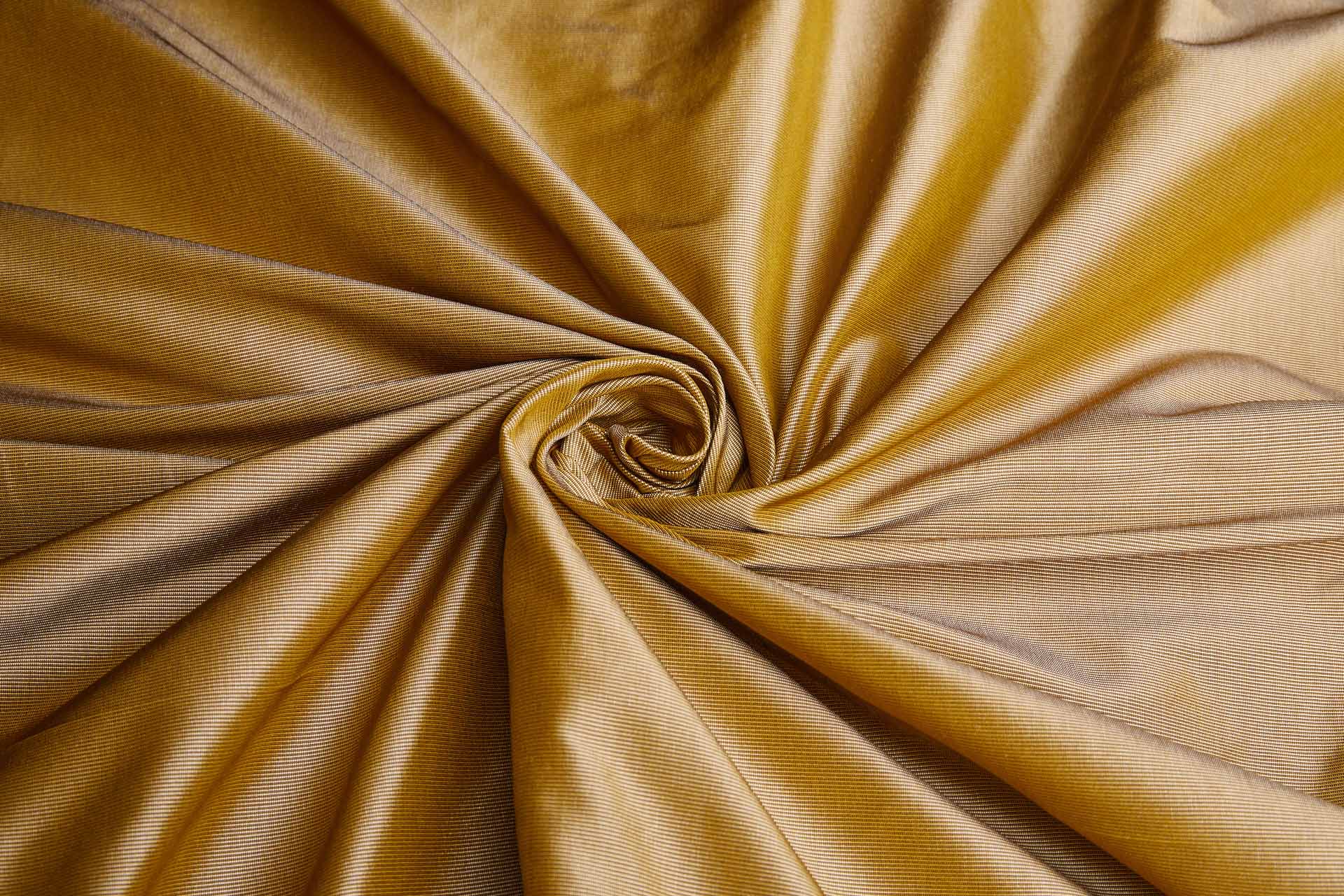 Heavy Weight Silk Taffeta - 3-Tone - Chocolate, Cream and Golden fabric