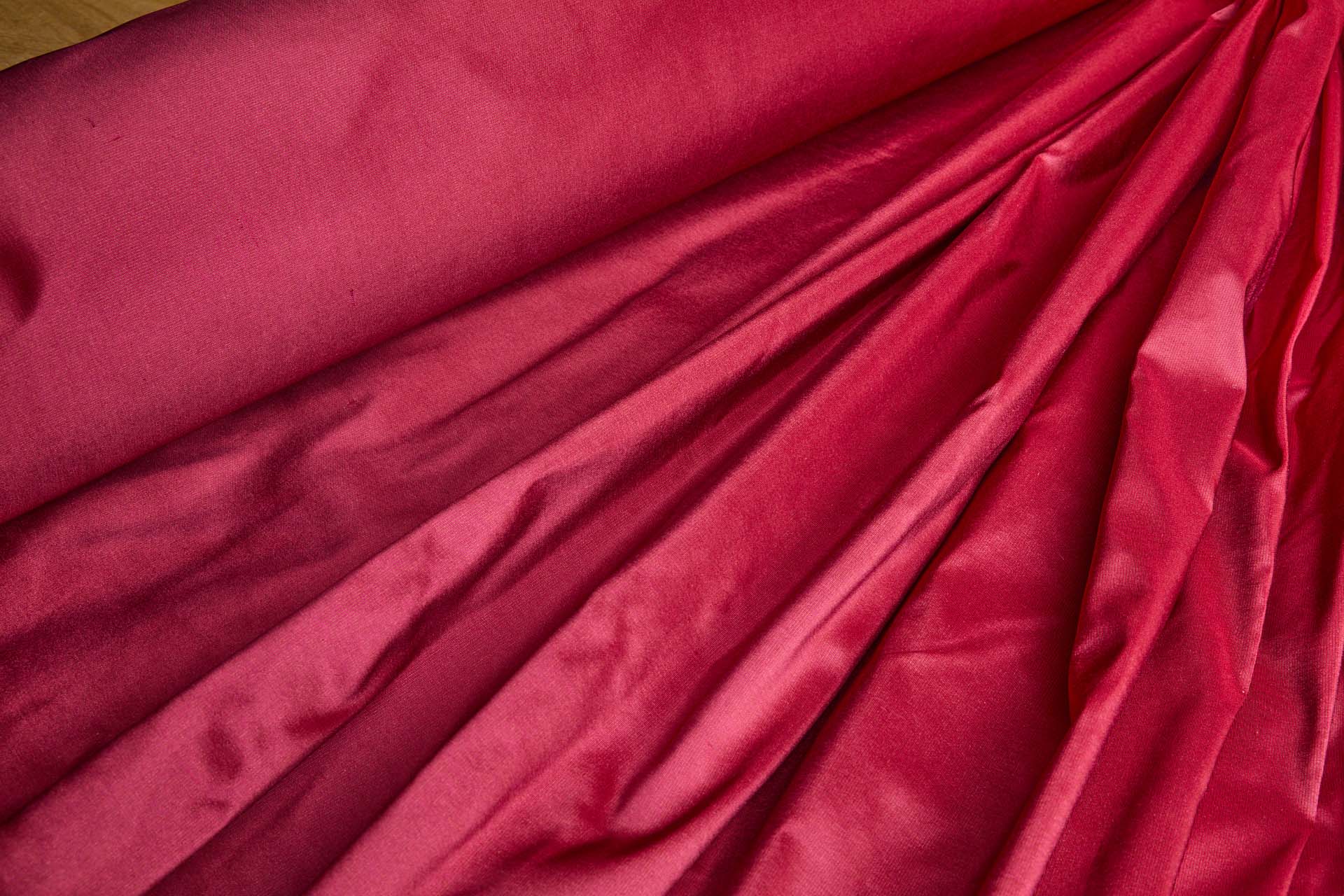 Heavy Weight Silk Taffeta - 3-Tone - Fuchsia, Brown and Maroon fabric, image 6 of 8
