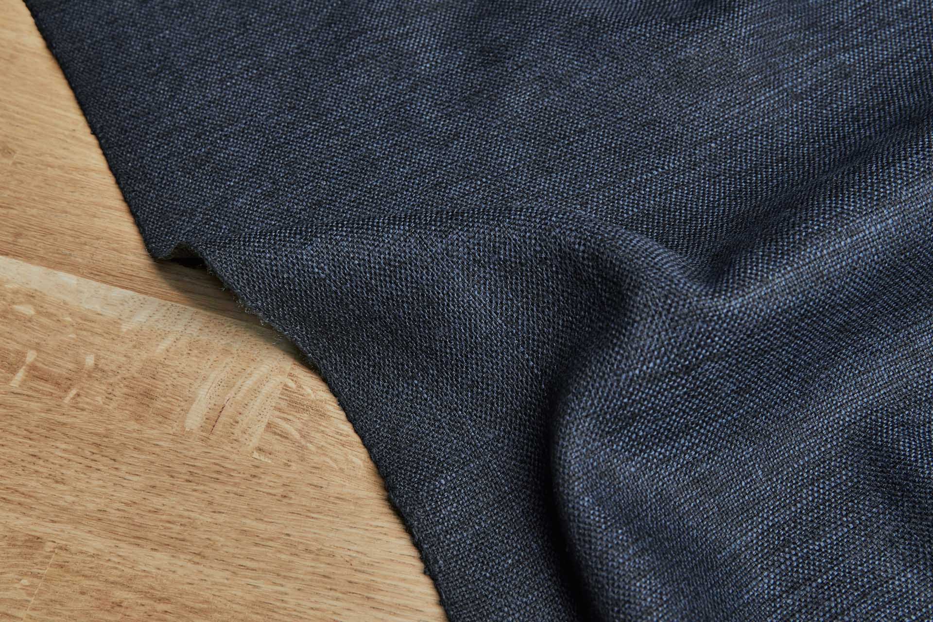 Silk and Cotton Matka - Ink Blue fabric, image 5 of 6