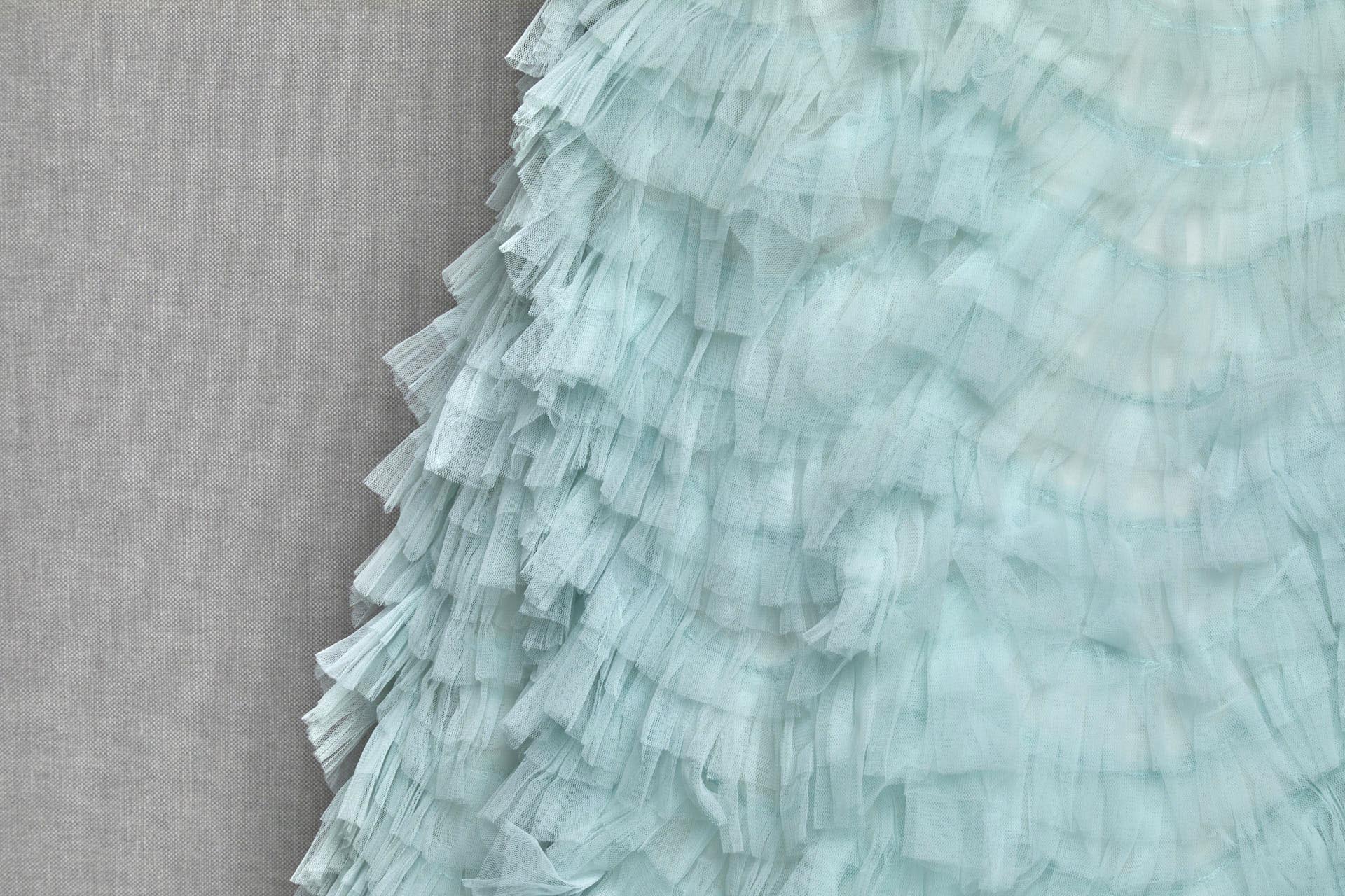 Aqua / Mint Tulle Ruffle Frill fabric, image 4 of 6