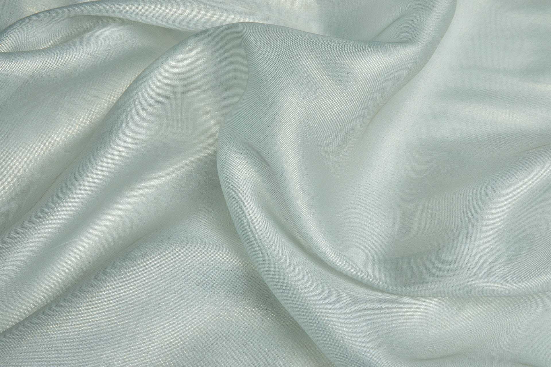 Mint Textured Soft Organza with Gold Foil fabric, image 2 of 7