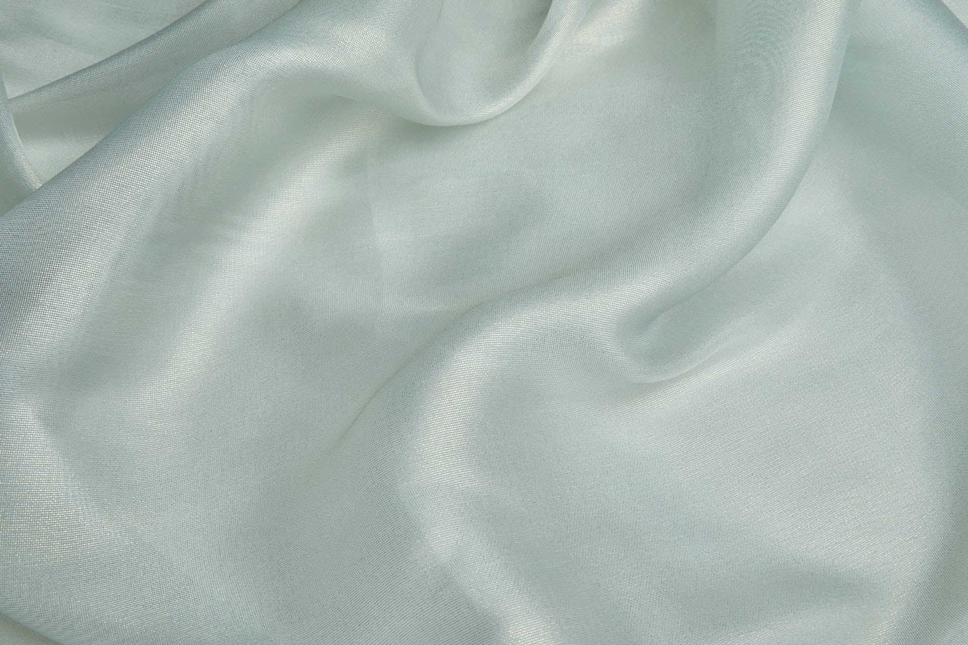 Mint Textured Soft Organza with Gold Foil fabric, image 3 of 7