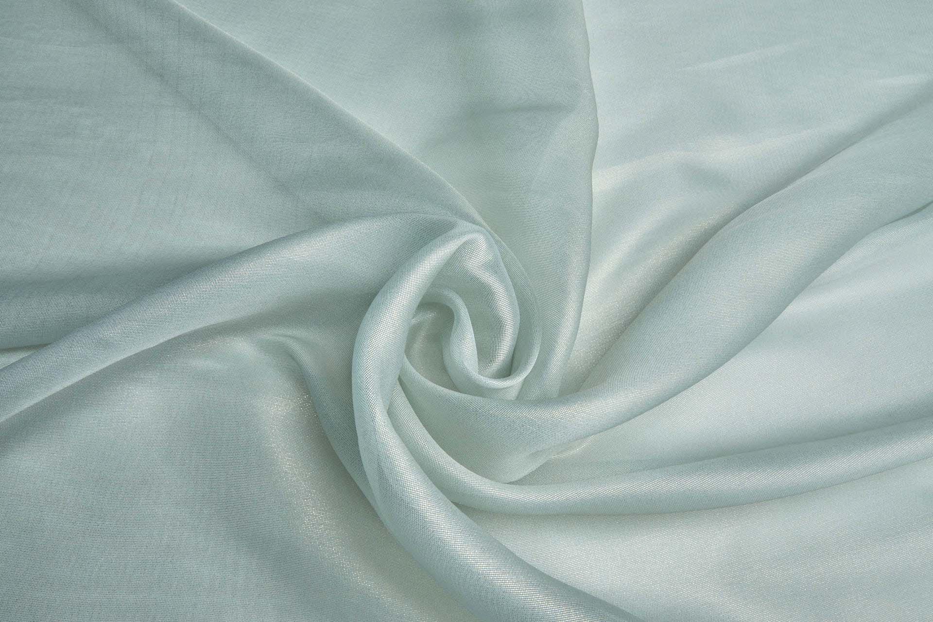 Mint Textured Soft Organza with Gold Foil fabric, image 5 of 7