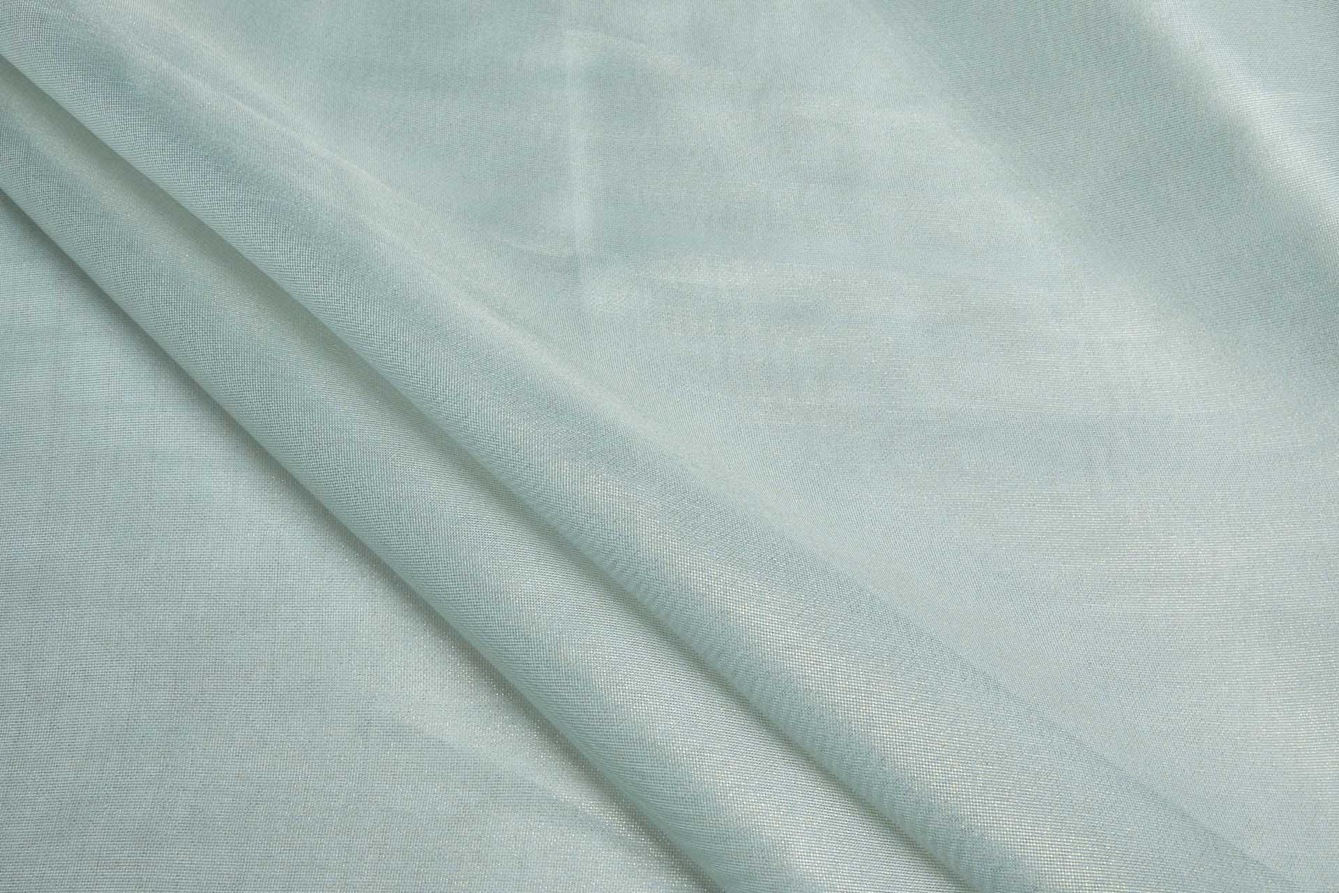 Mint Textured Soft Organza with Gold Foil fabric, image 6 of 7