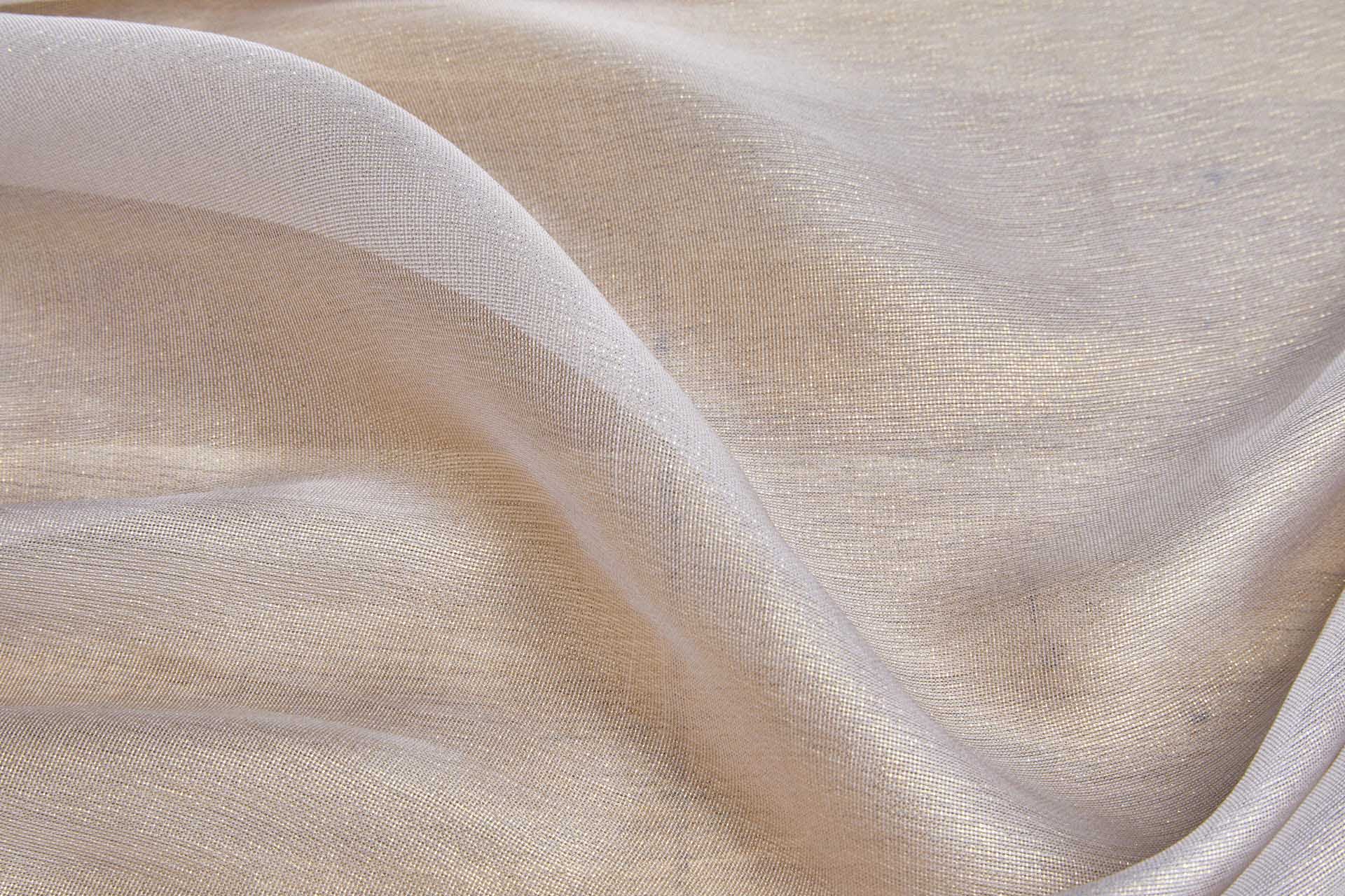 Pearl Grey Textured Soft Organza with Gold Foil fabric, image 6 of 6
