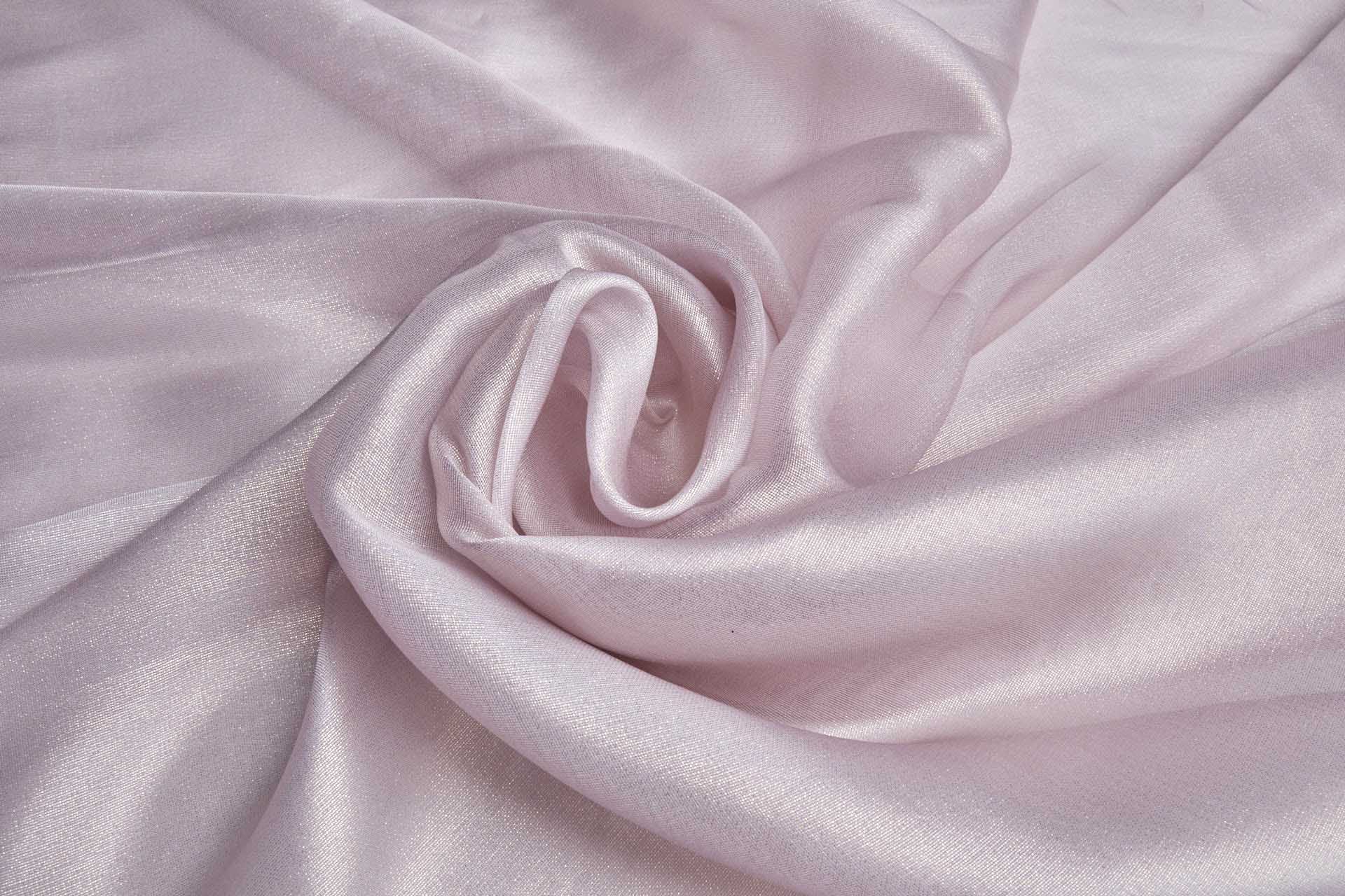 Pale Pink Textured Soft Organza with Gold Foil fabric, image 5 of 6