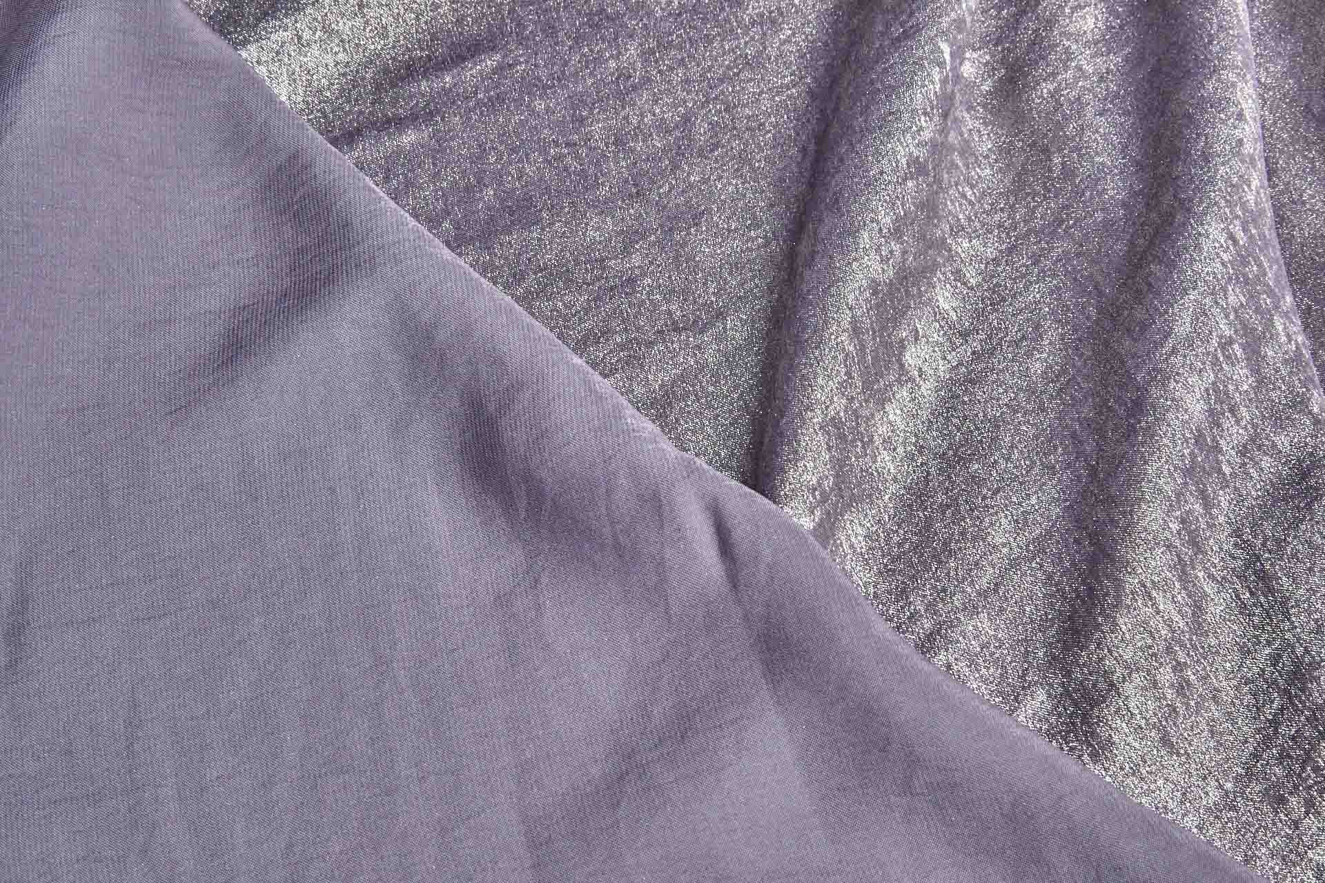 Foil Printed Polyester Satin in Mauve & Pale Gold fabric, image 6 of 7