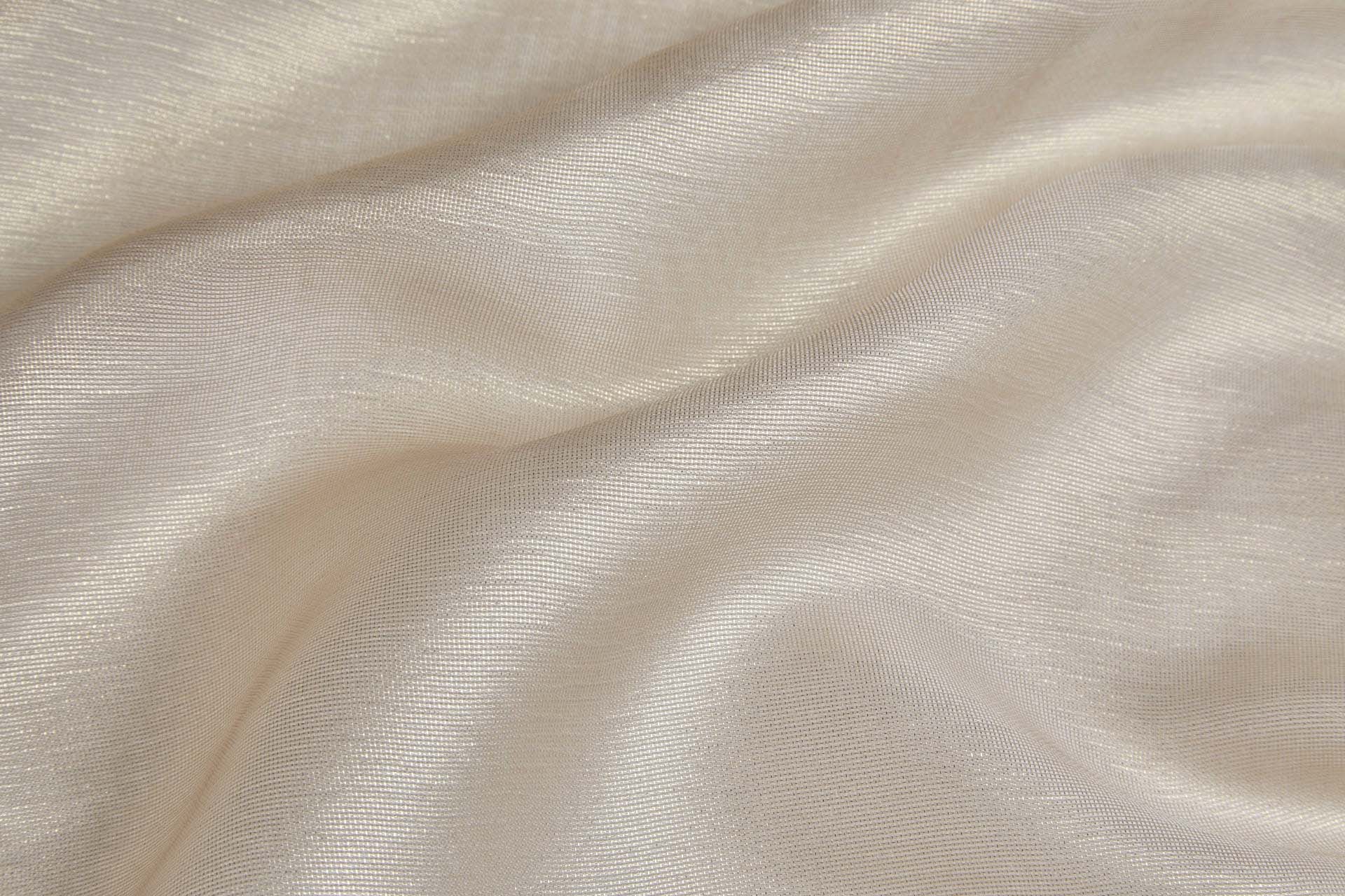 Pale Gold Textured Soft Organza with Gold Foil fabric, image 2 of 6