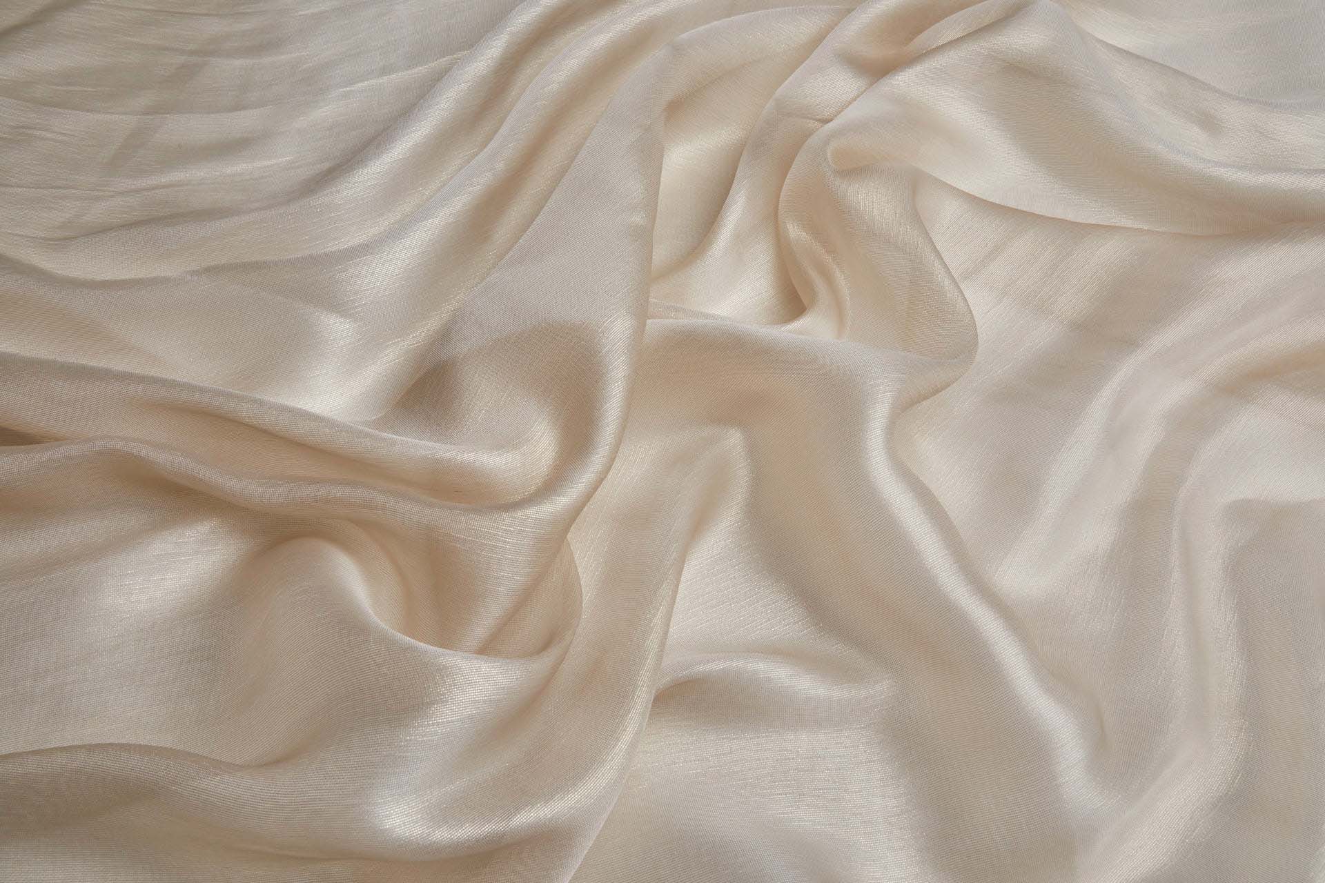 Pale Gold Textured Soft Organza with Gold Foil fabric, image 3 of 6