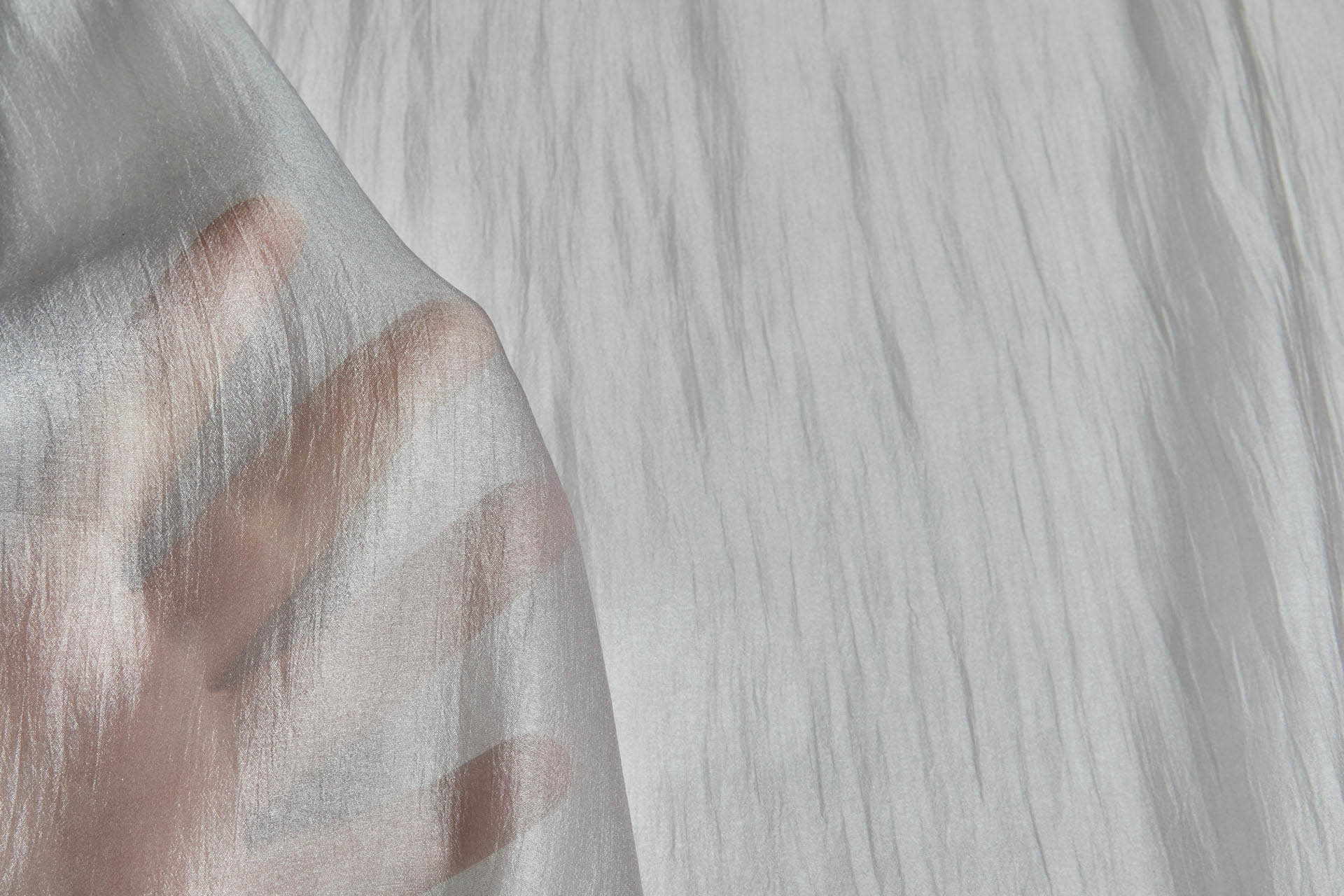 Soft Crinkle Poly Chiffon in Smoke Grey fabric, image 3 of 6