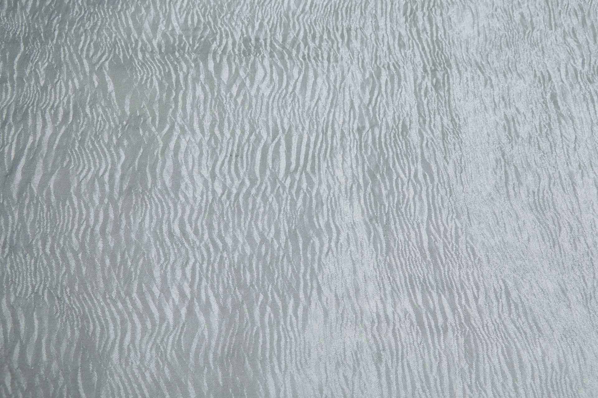 Crinkled Metallic Poly Organza - Off White / Silver fabric, image 4 of 8