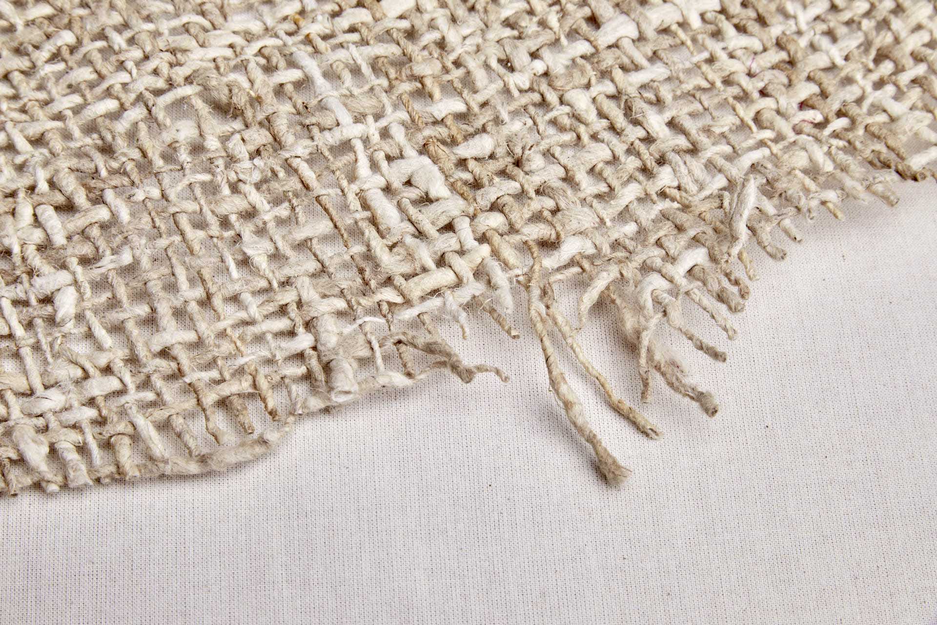 Super Chunky Open Weave Raw Silk - Natural fabric, image 7 of 9