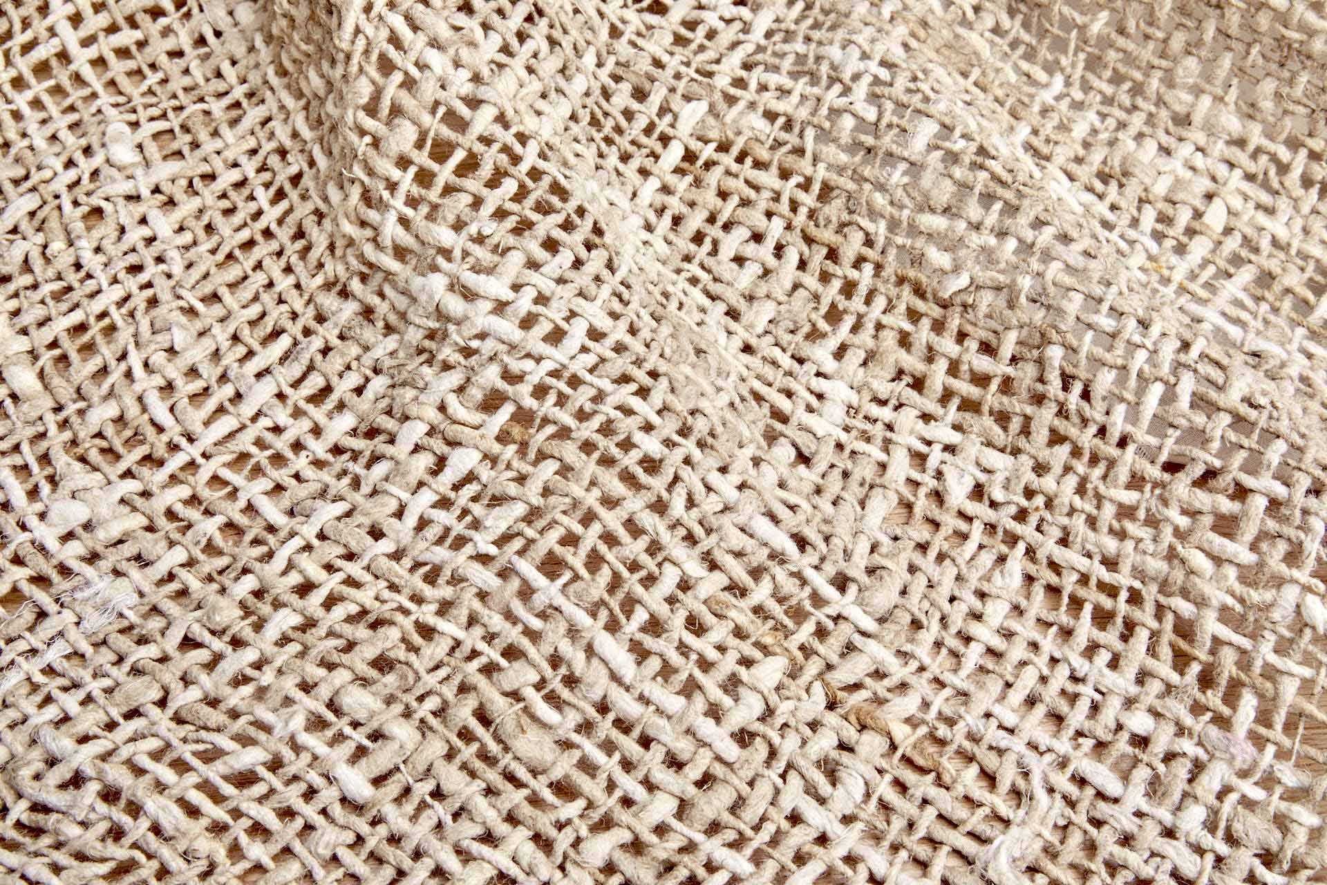 Super Chunky Open Weave Raw Silk - Natural fabric, image 8 of 9