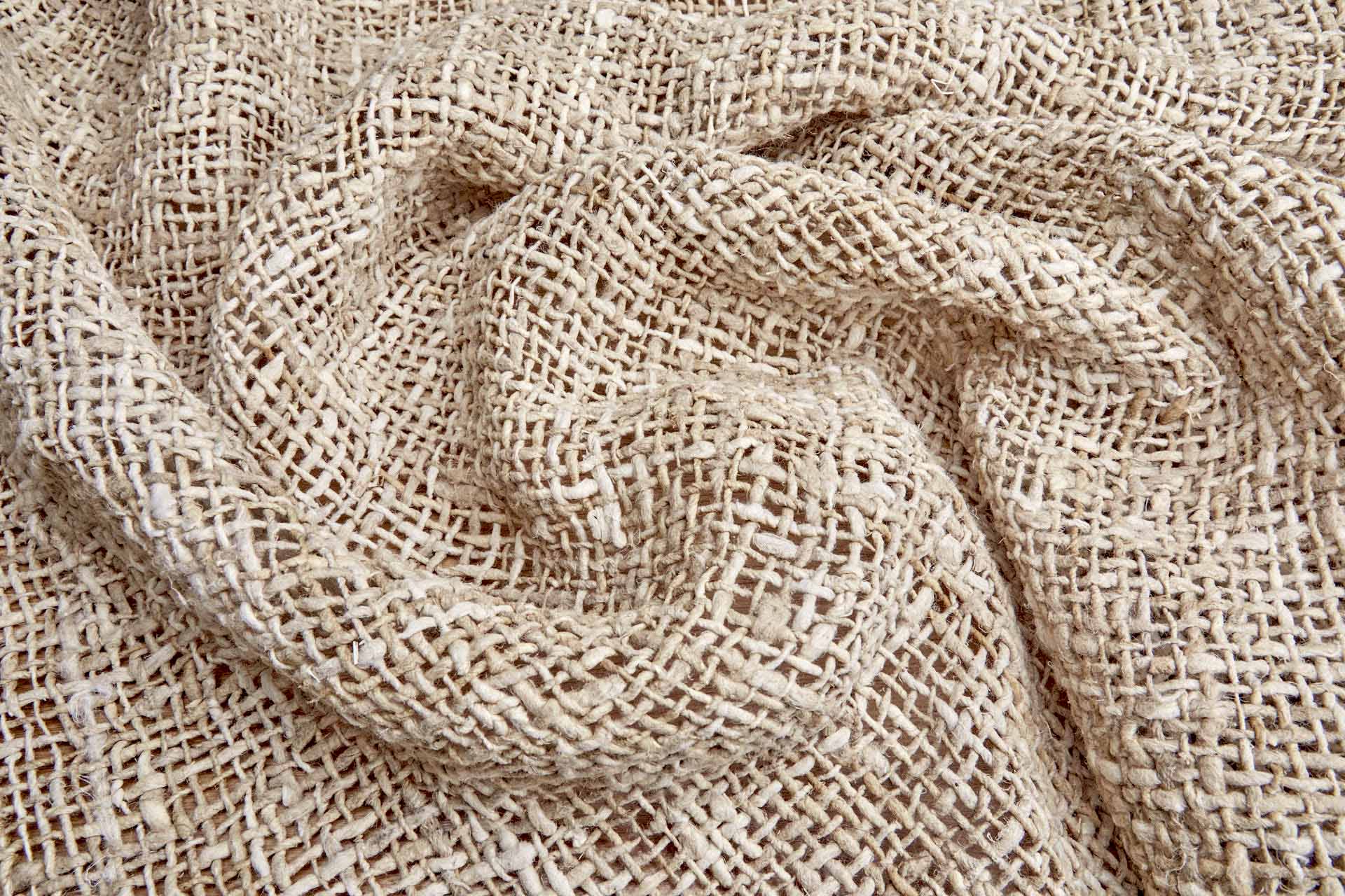 Super Chunky Open Weave Raw Silk - Natural fabric, image 9 of 9