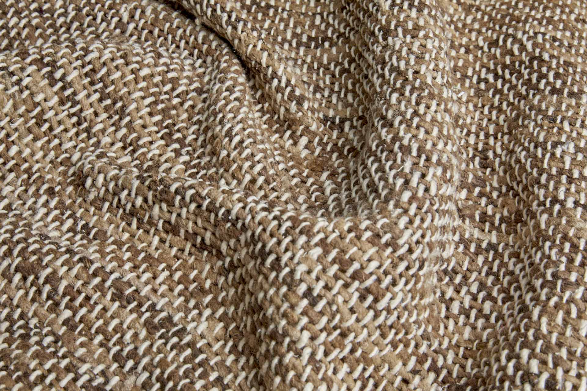 Chunky Loose Weave Silk - Ecru / Browns fabric, image 4 of 8