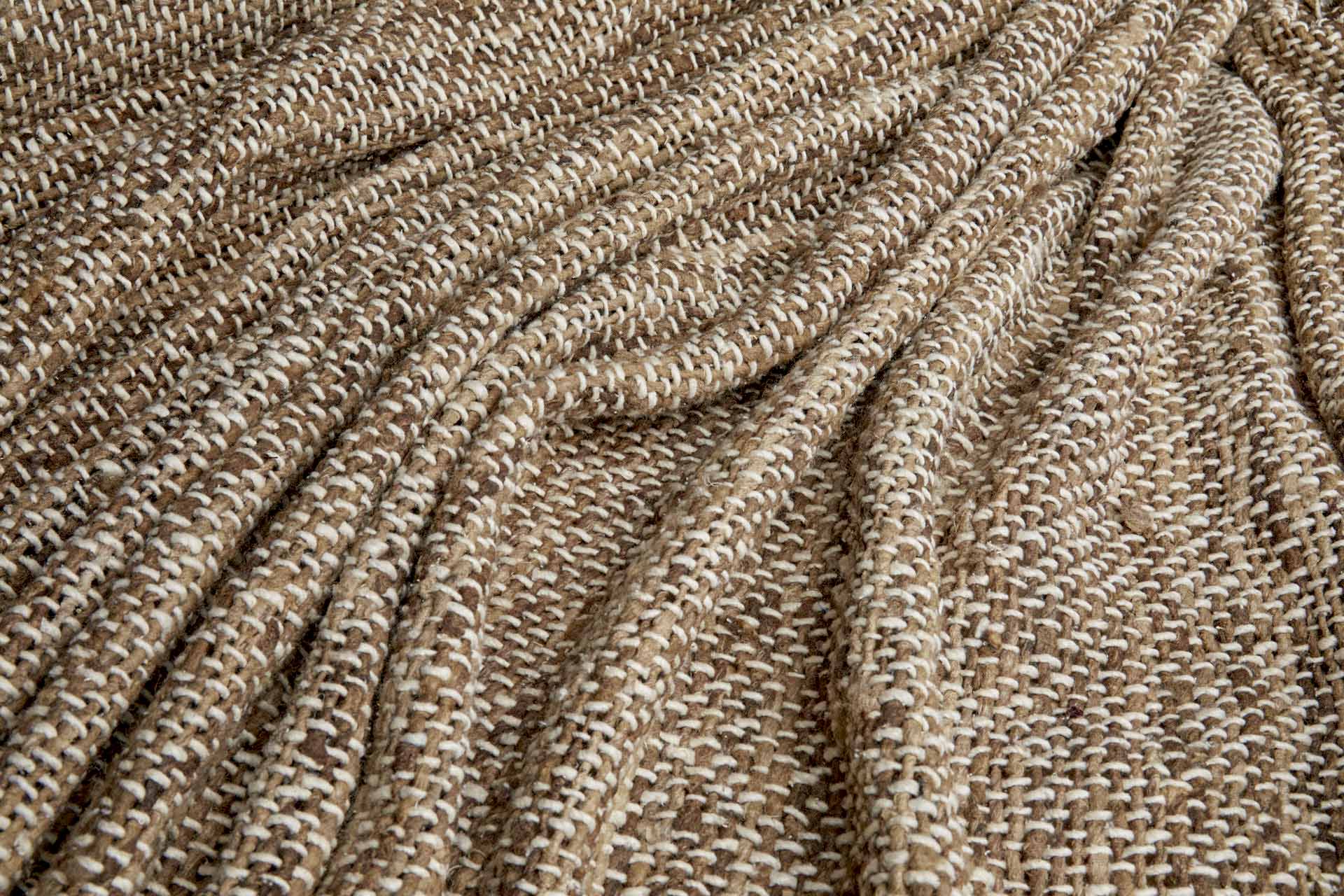 Chunky Loose Weave Silk - Ecru / Browns fabric