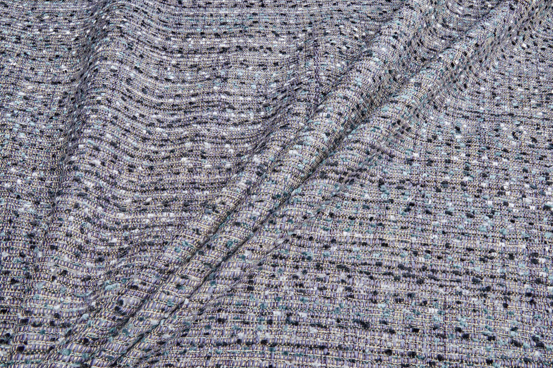 Chunky Textured Weave - Lavender, Beige, Black and Turquoise fabric, image 6 of 8