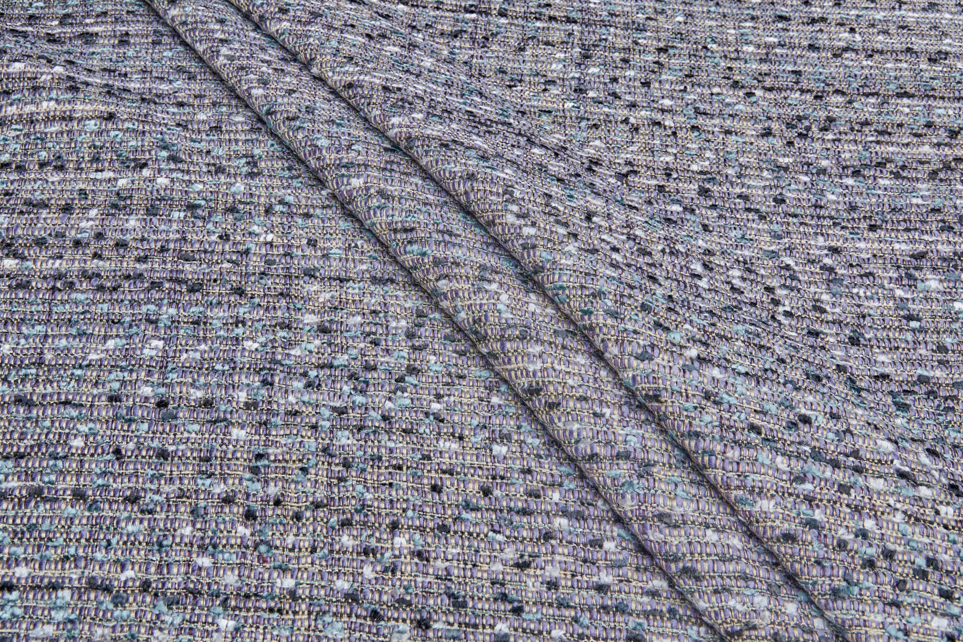 Chunky Textured Weave - Lavender, Beige, Black and Turquoise fabric, image 4 of 8