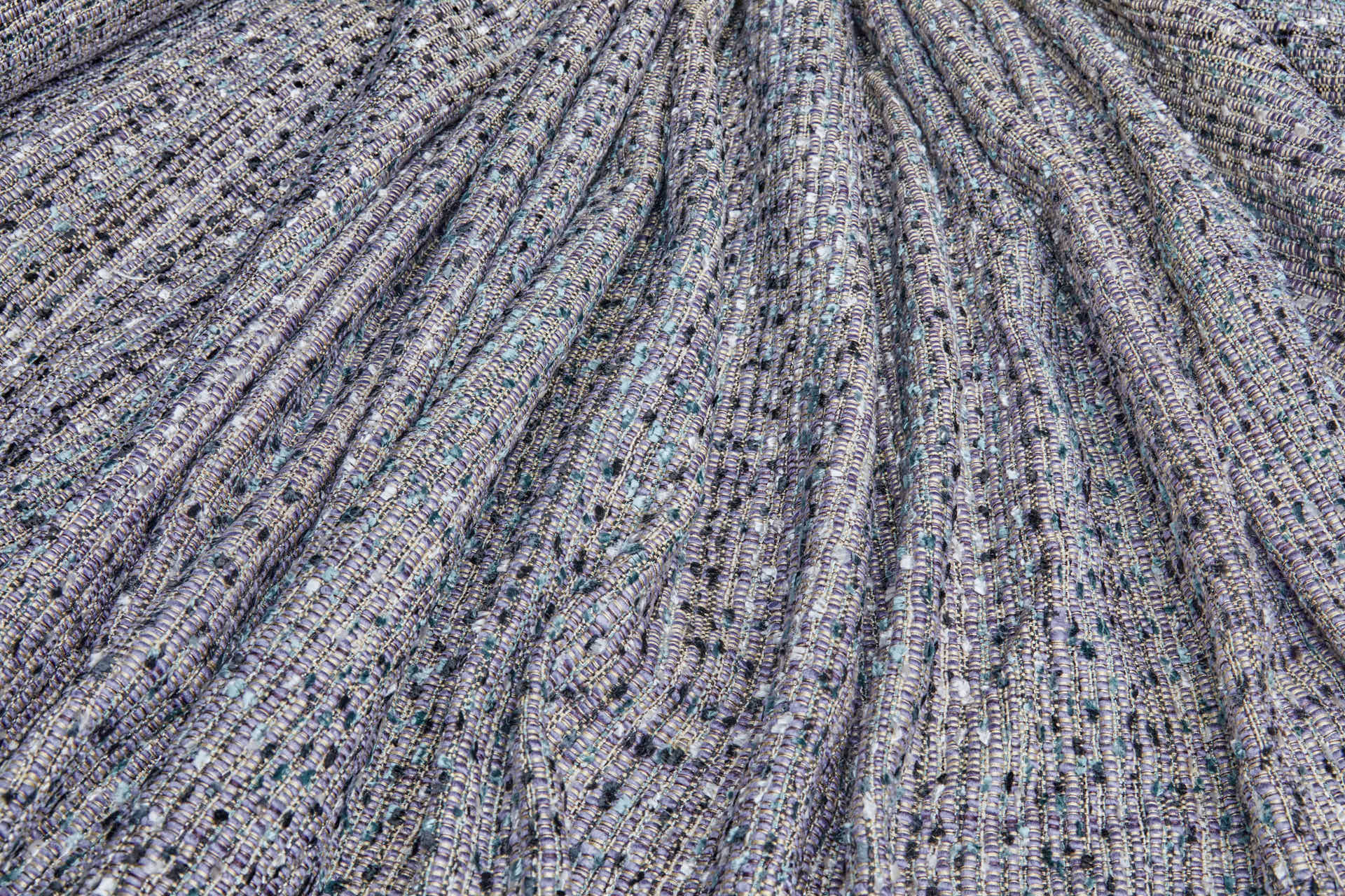 Chunky Textured Weave - Lavender, Beige, Black and Turquoise fabric, image 3 of 8