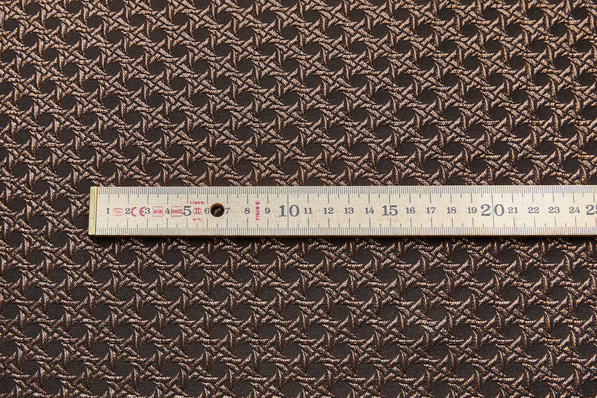 Rattan Pattern Stretch Jacquard - Brown / Bronze fabric, image 6 of 10