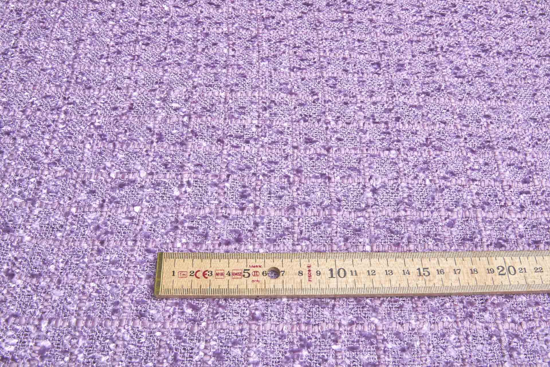 Chunky Tweedy Check Chenille - Lilac fabric, image 2 of 7