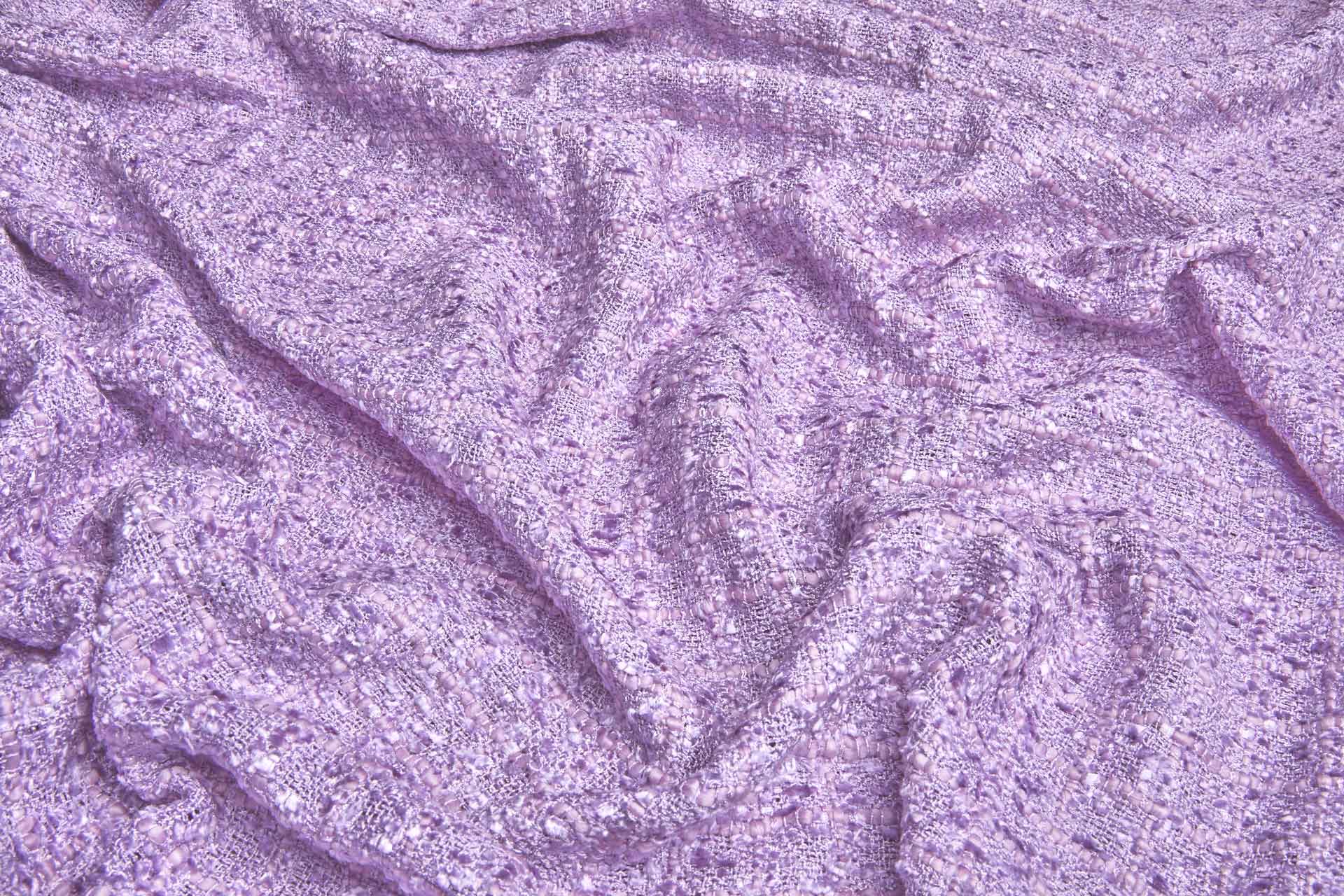 Chunky Tweedy Check Chenille - Lilac fabric, image 4 of 7