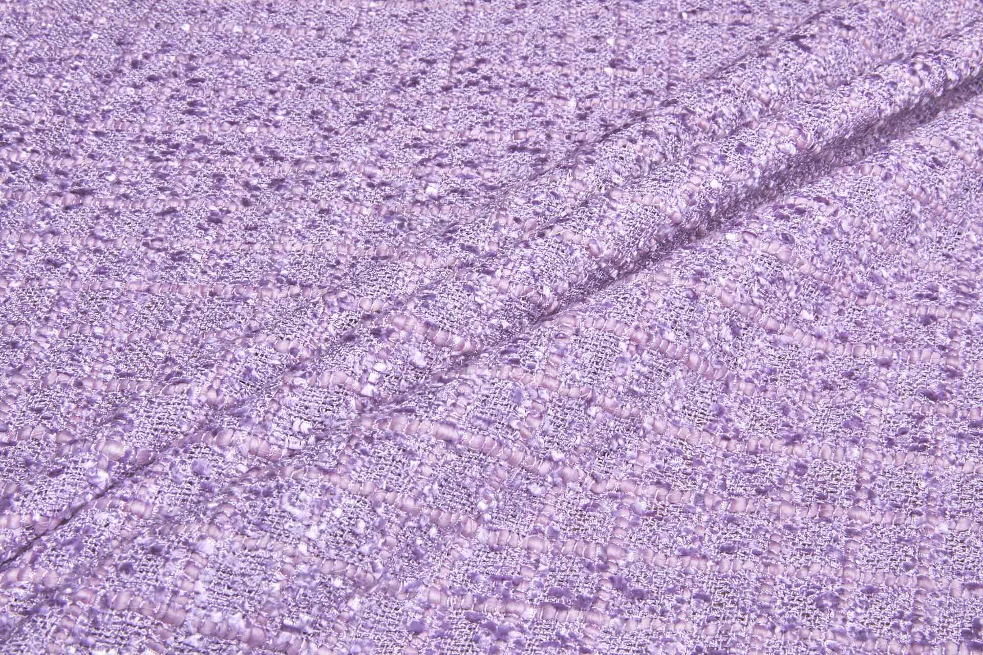 Chunky Tweedy Check Chenille - Lilac fabric, image 5 of 7