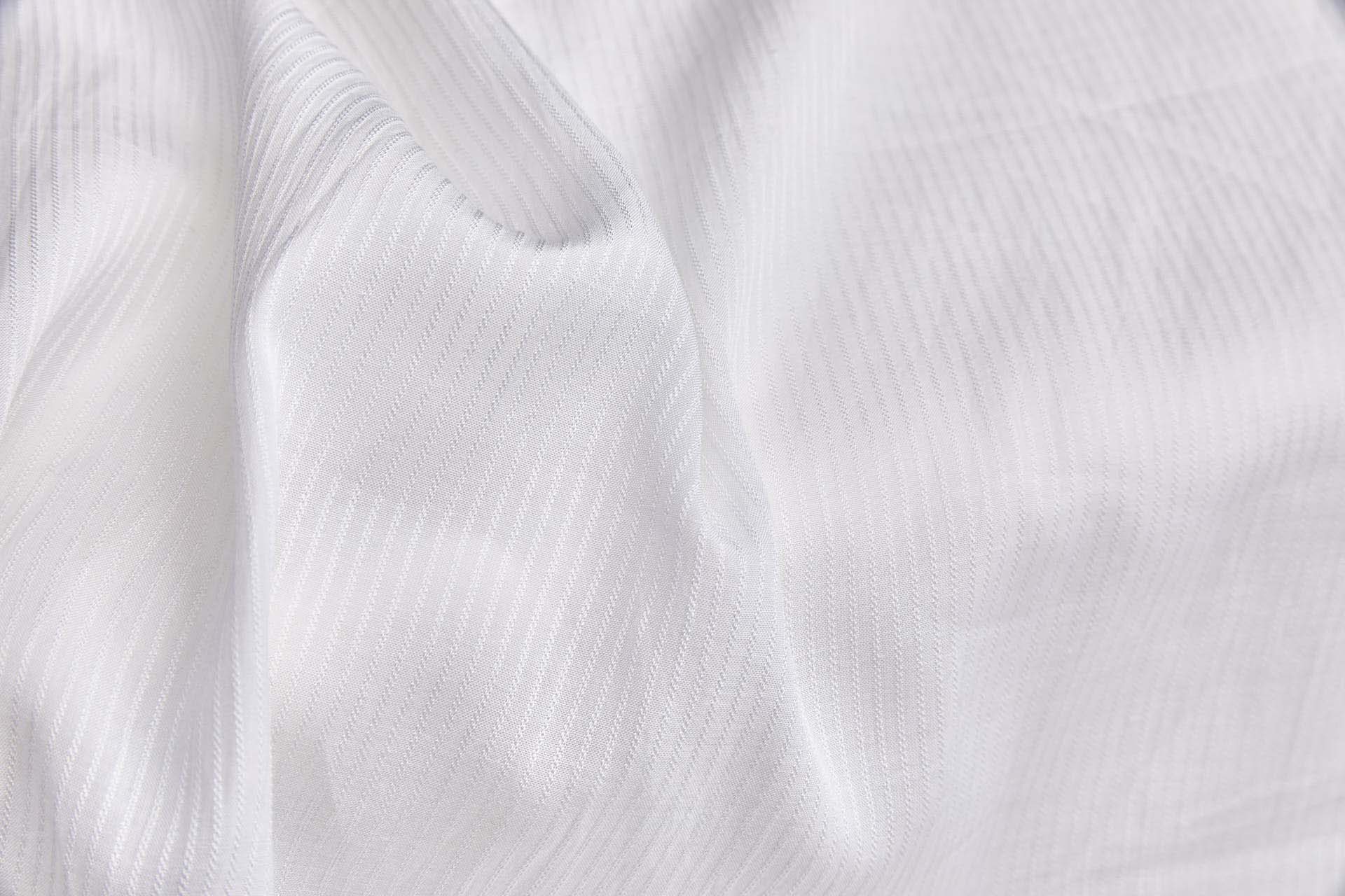 Orange Fibre Dobby Stripe Weave in Ivory fabric, image 2 of 5