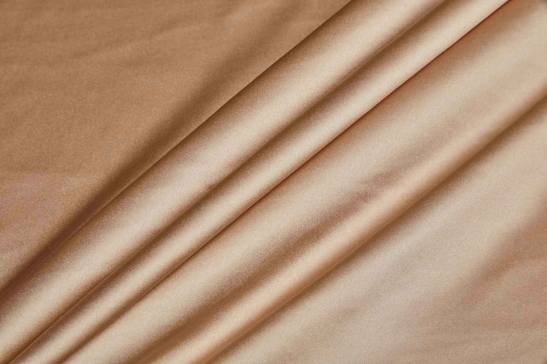 Darker Nude Silk Satin fabric, image 2 of 6