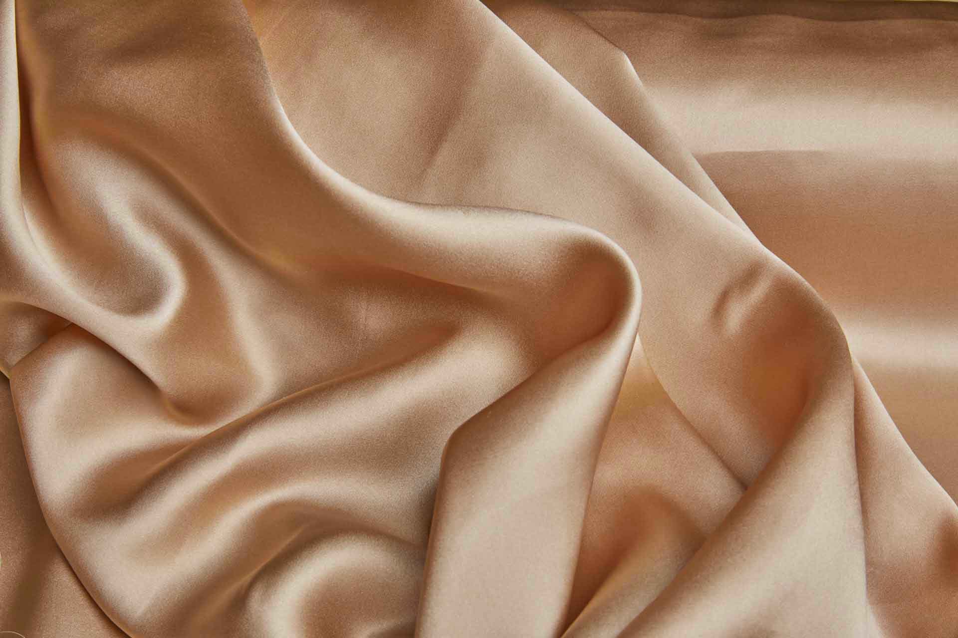 Darker Nude Silk Satin fabric, image 4 of 6