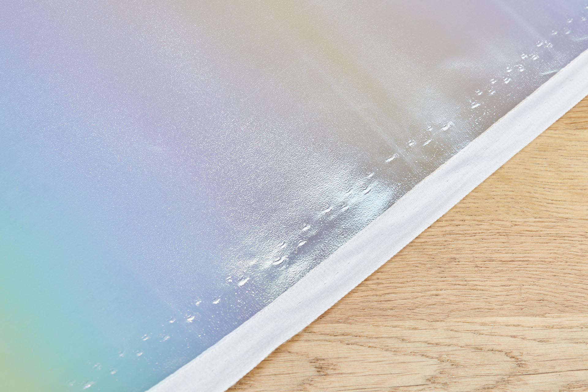 Medium Weight "Unicorn" Iridescent Grey Leatherette fabric, image 5 of 6