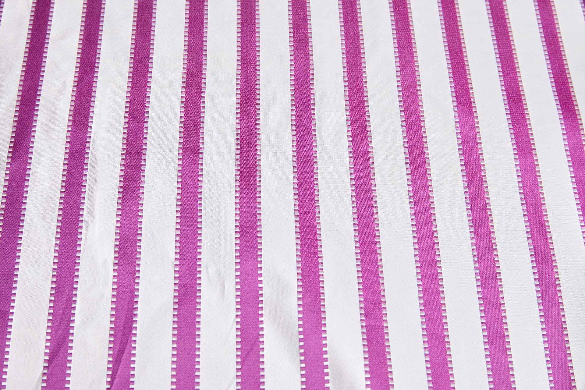 Purple and Ivory Striped Silk Brocade fabric, image 2 of 9