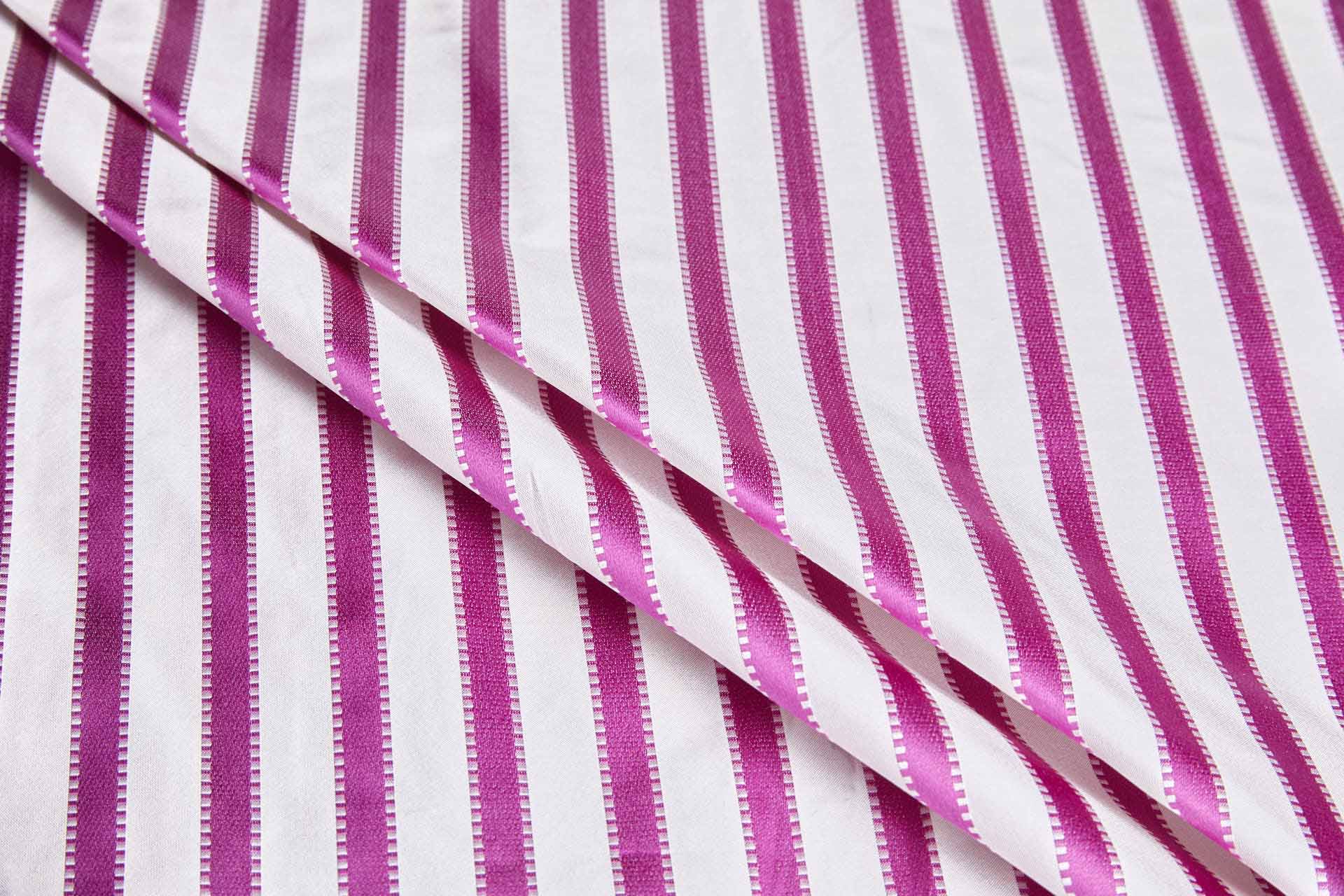 Purple and Ivory Striped Silk Brocade fabric, image 3 of 9