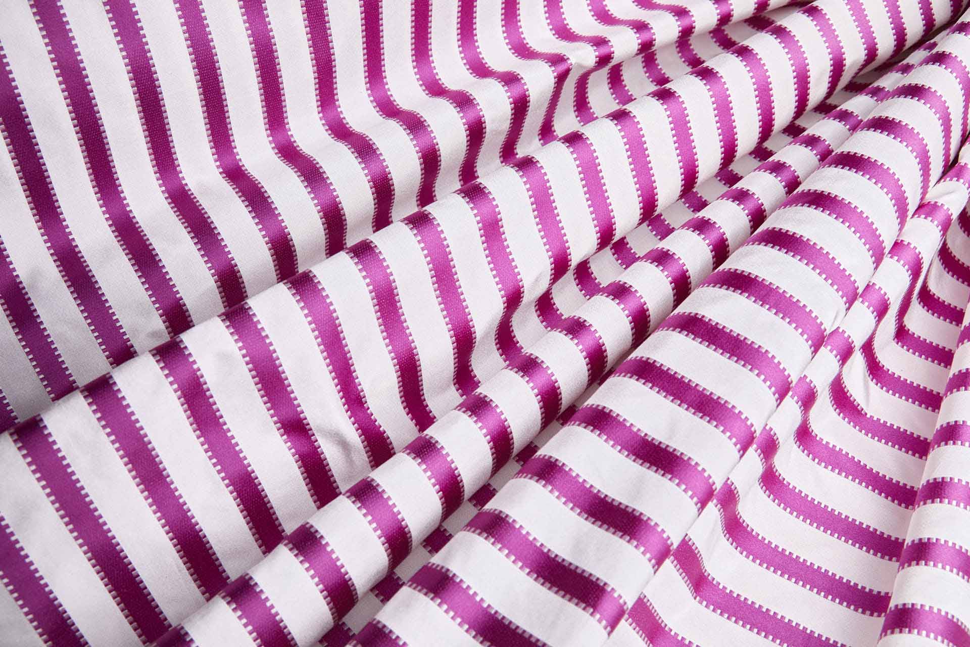 Purple and Ivory Striped Silk Brocade fabric, image 5 of 9