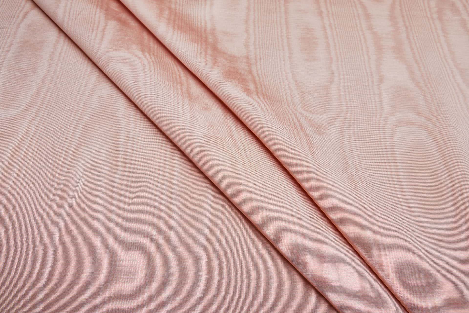 Cotton Viscose Grosgrain - Pale Salmon Moiré fabric, image 3 of 10
