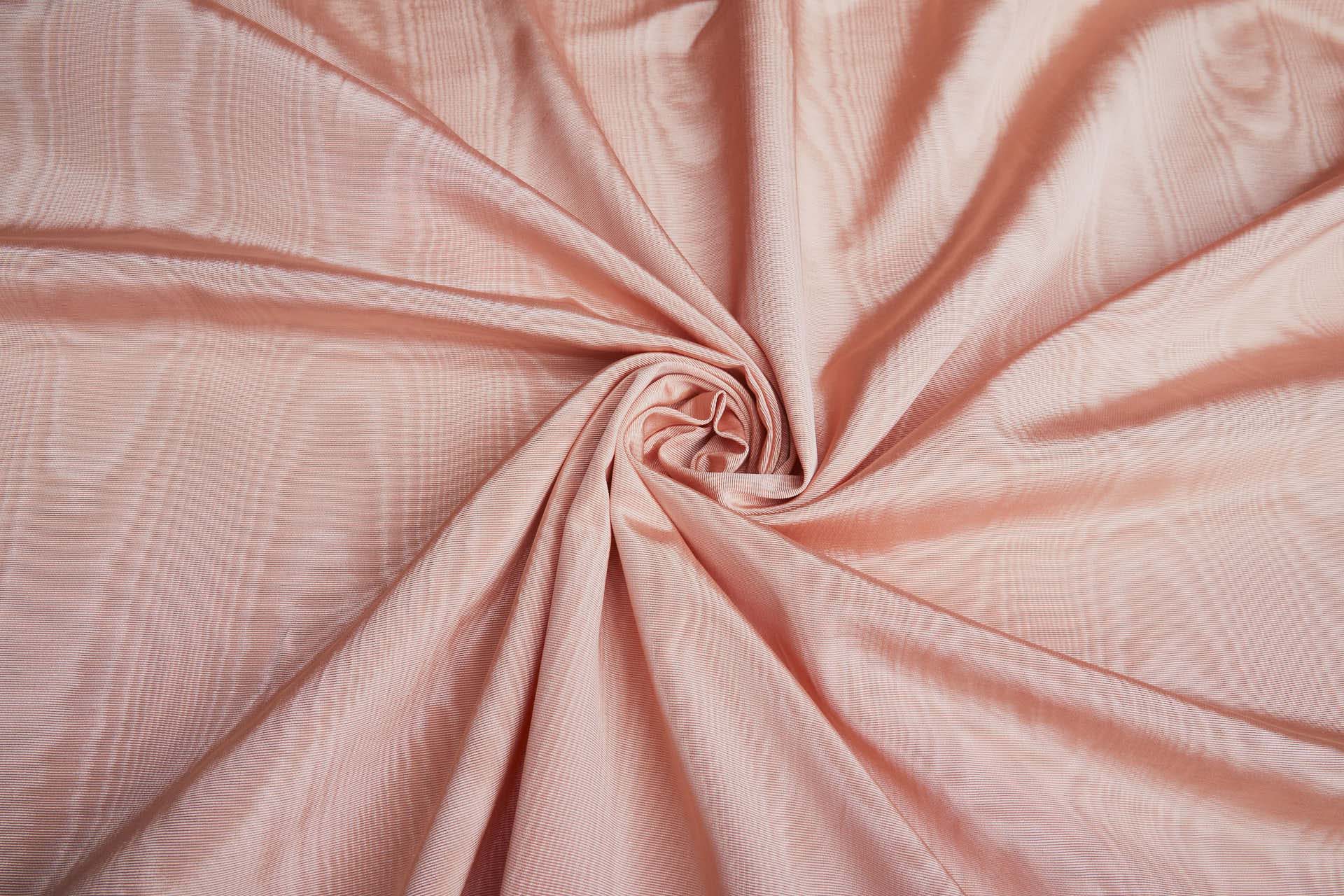 Cotton Viscose Grosgrain - Pale Salmon Moiré fabric