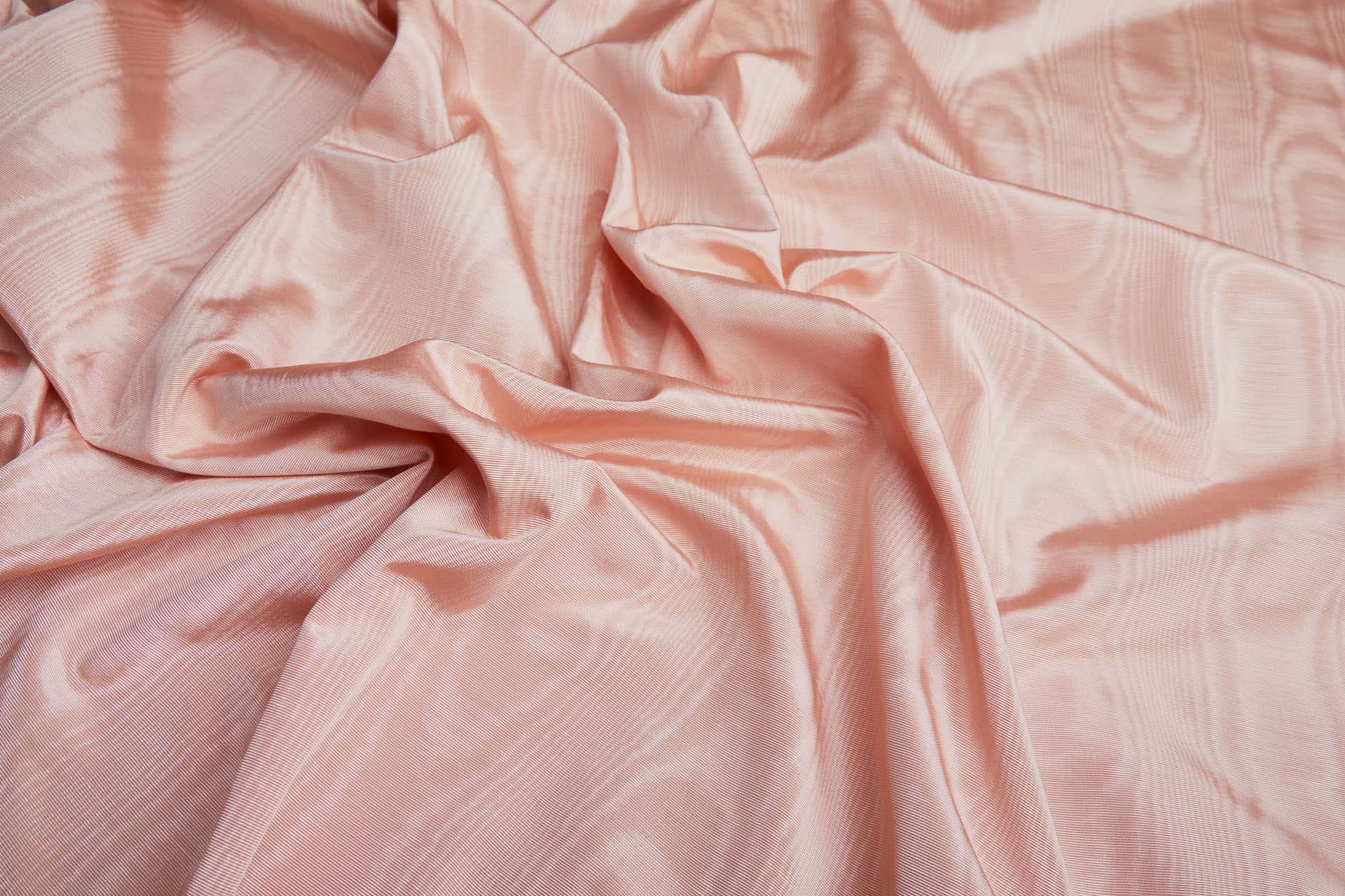 Cotton Viscose Grosgrain - Pale Salmon Moiré fabric, image 4 of 10