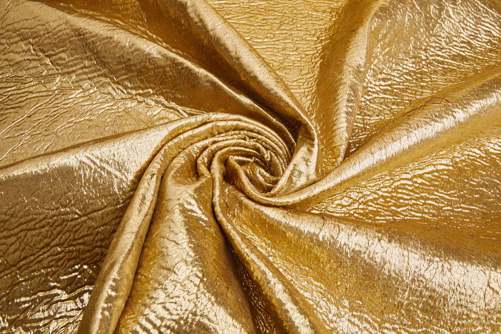 Gold Foil Printed Straw Gold Short Pile Faux Fur fabric