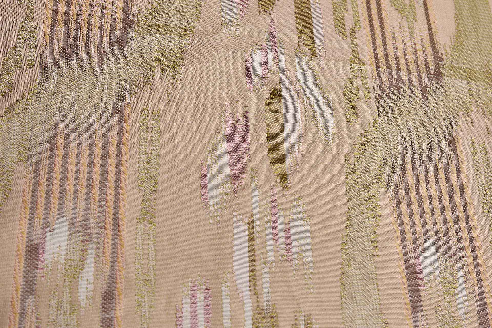 Satin Brocade in Oyster with Pinks and Greens fabric, image 8 of 10