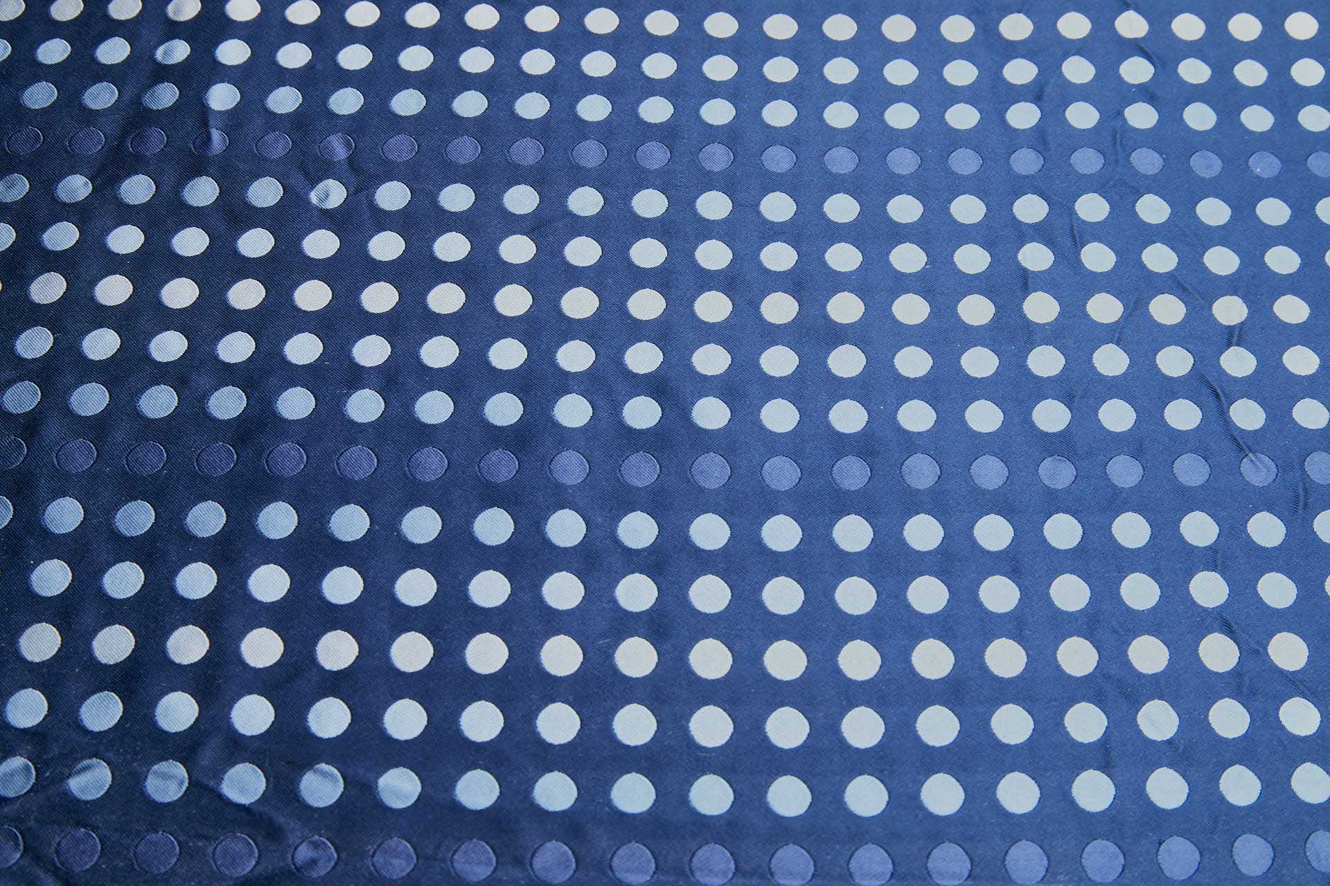 Polka Dot Spot Brocade in Navy with Shades of Blue - 1.1m Piece fabric, image 2 of 6